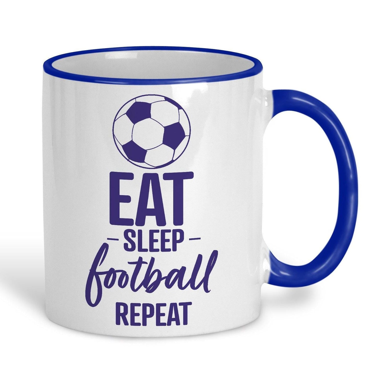 Eat Sleep Football Repeat Personalised Mug