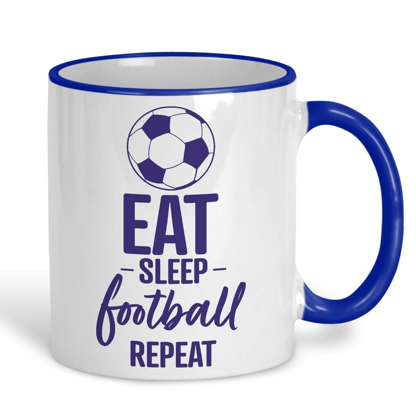 Eat Sleep Football Repeat Personalised Mug