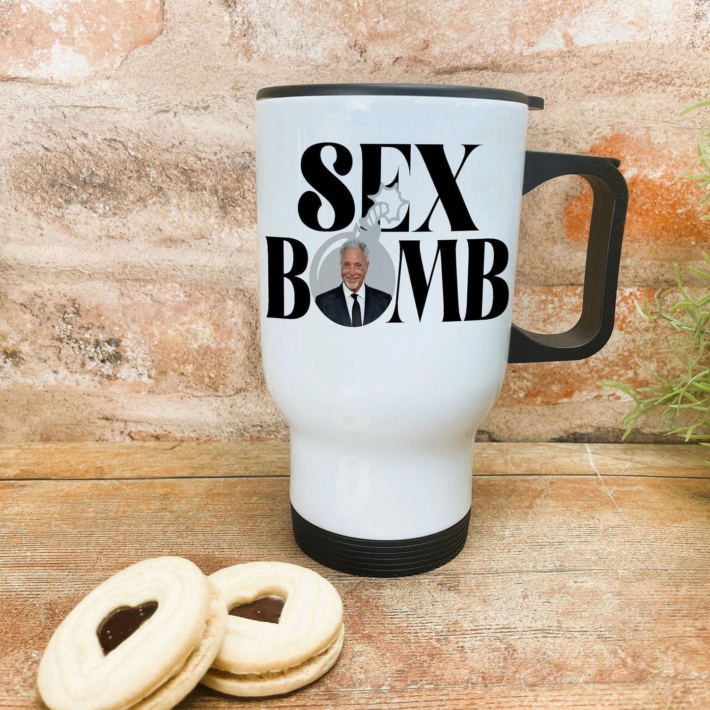 Tom Jones Sex Bomb - Welsh Language Dialect - Personalised Travel Mug