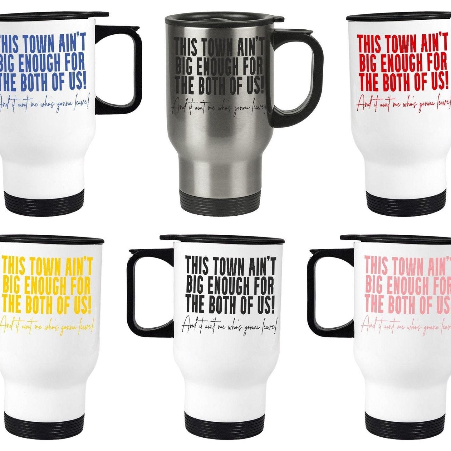 Sparks This Town Ain't Big Enough For The Both Of Us Music Travel Mug Personalised Gift