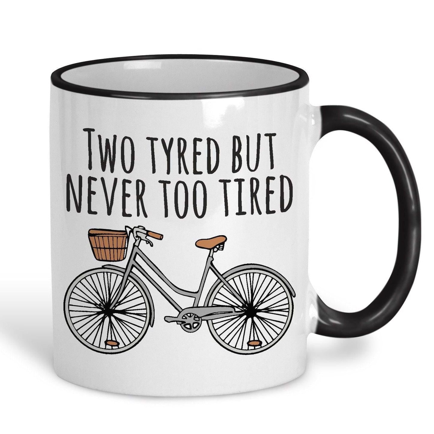 Two Tyred but never Too Tired Personalised Mug