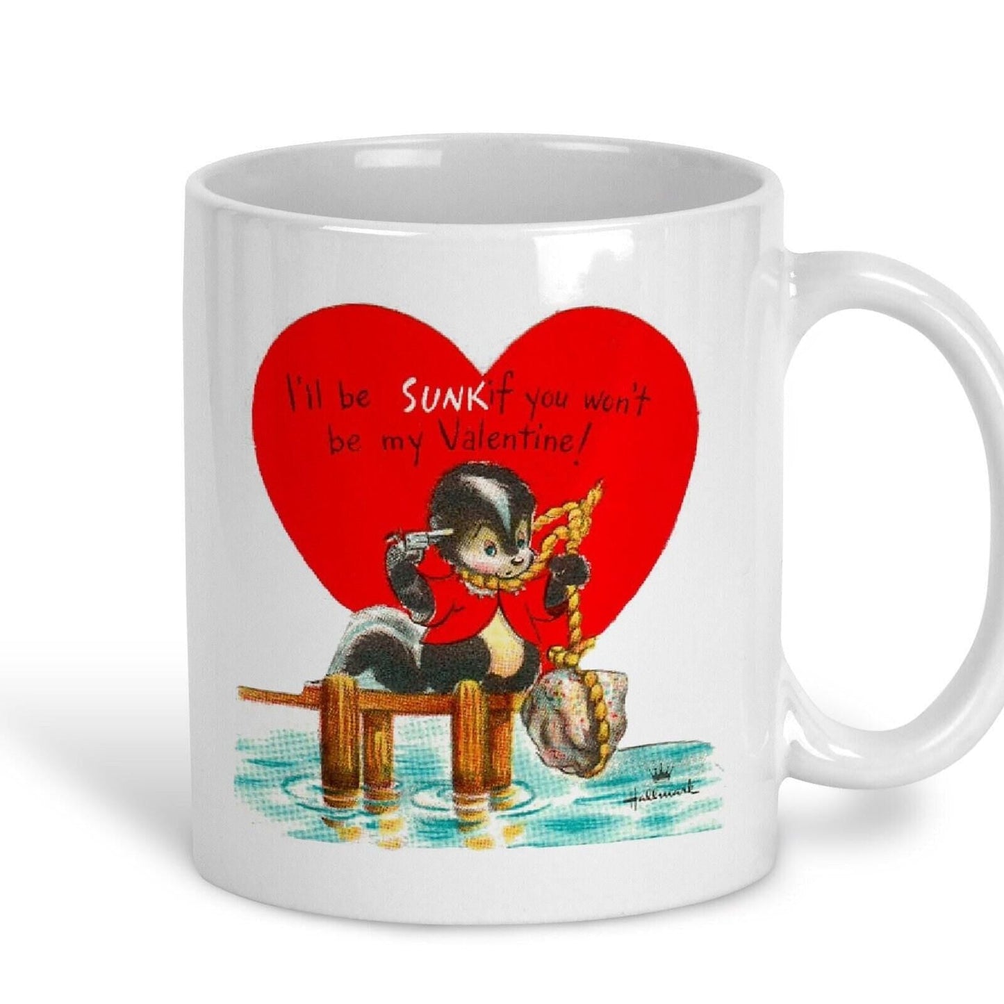 I'll Be Sunk Be My Valentine's Day Mug Retro Design