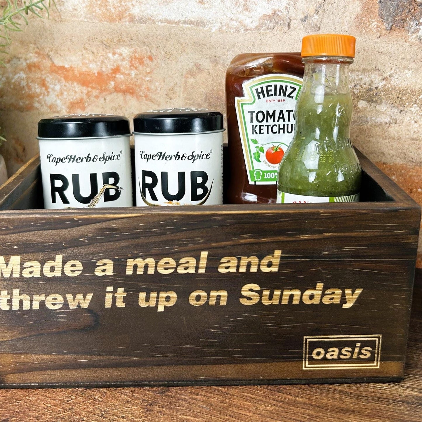 Oasis Inspired Kitchen Tidy / Caddy - Funny Cooking Gift - Present Kitchen Decor Housewarming - Stand By Me Lyrics - Machester Bands - Music