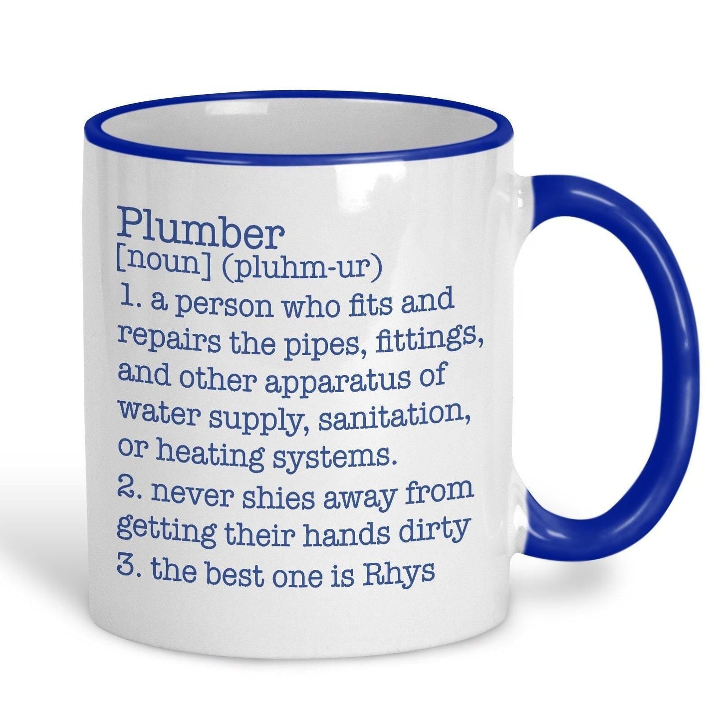 Plumber Definition Personalised Ceramic Mug