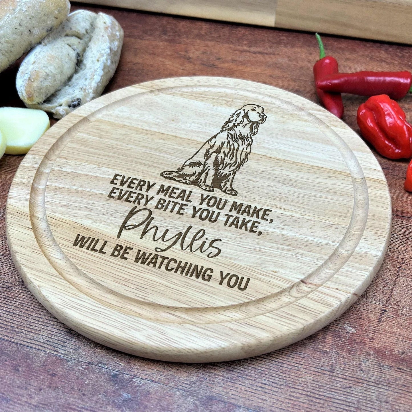 Irish Red Setter Dog - Personalised Chopping Board