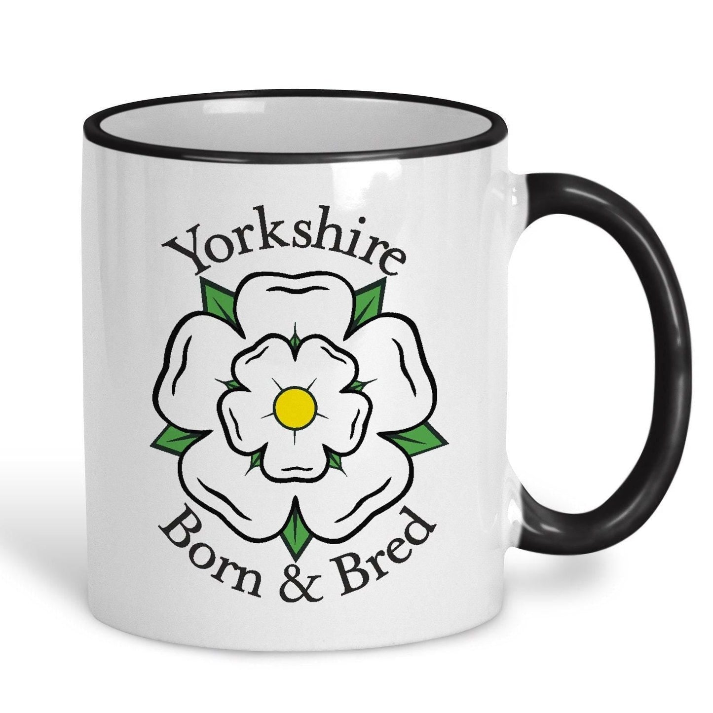 Born and Bred Yorkshire Rose - Personalised Ceramic Mug