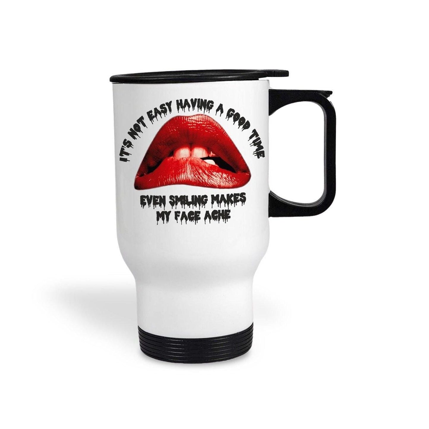 Rocky Horror Picture Show "Not Easy Having A Good Time" Travel Mug Personalised Gift