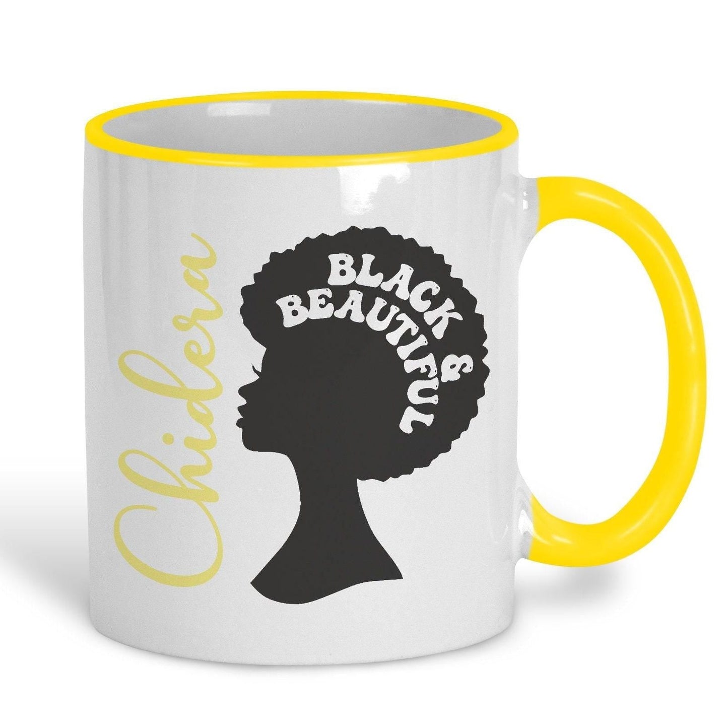 Black & Beautiful Afro Hair Personalised Ceramic Mug
