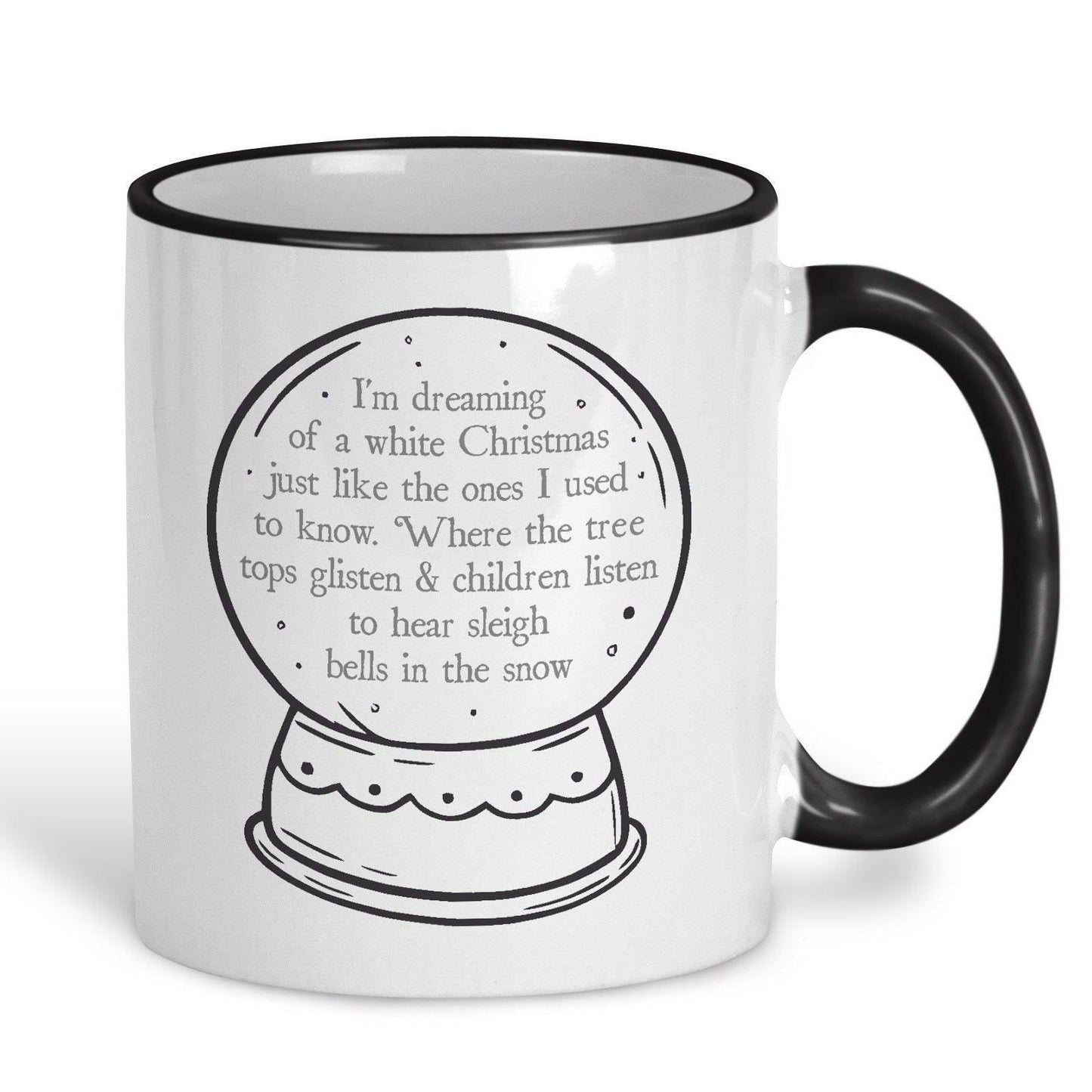 White Christmas Song Lyrics Personalised Ceramic Mug