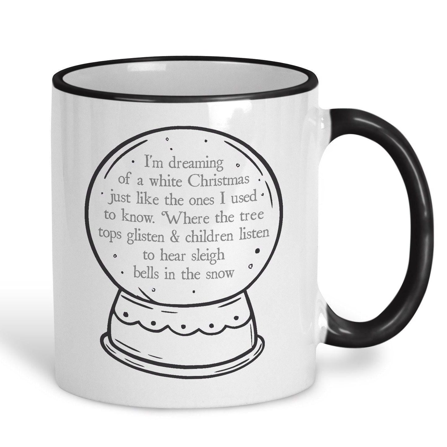 White Christmas Song Lyrics Personalised Ceramic Mug