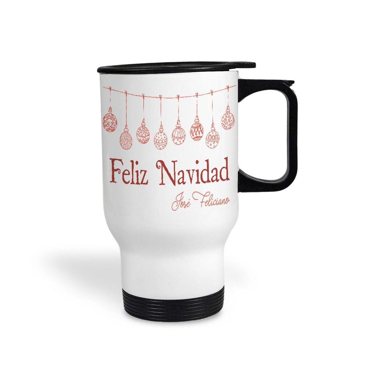 Feliz Navidad Jose Feliciano Christmas Song Lyrics Travel Mug