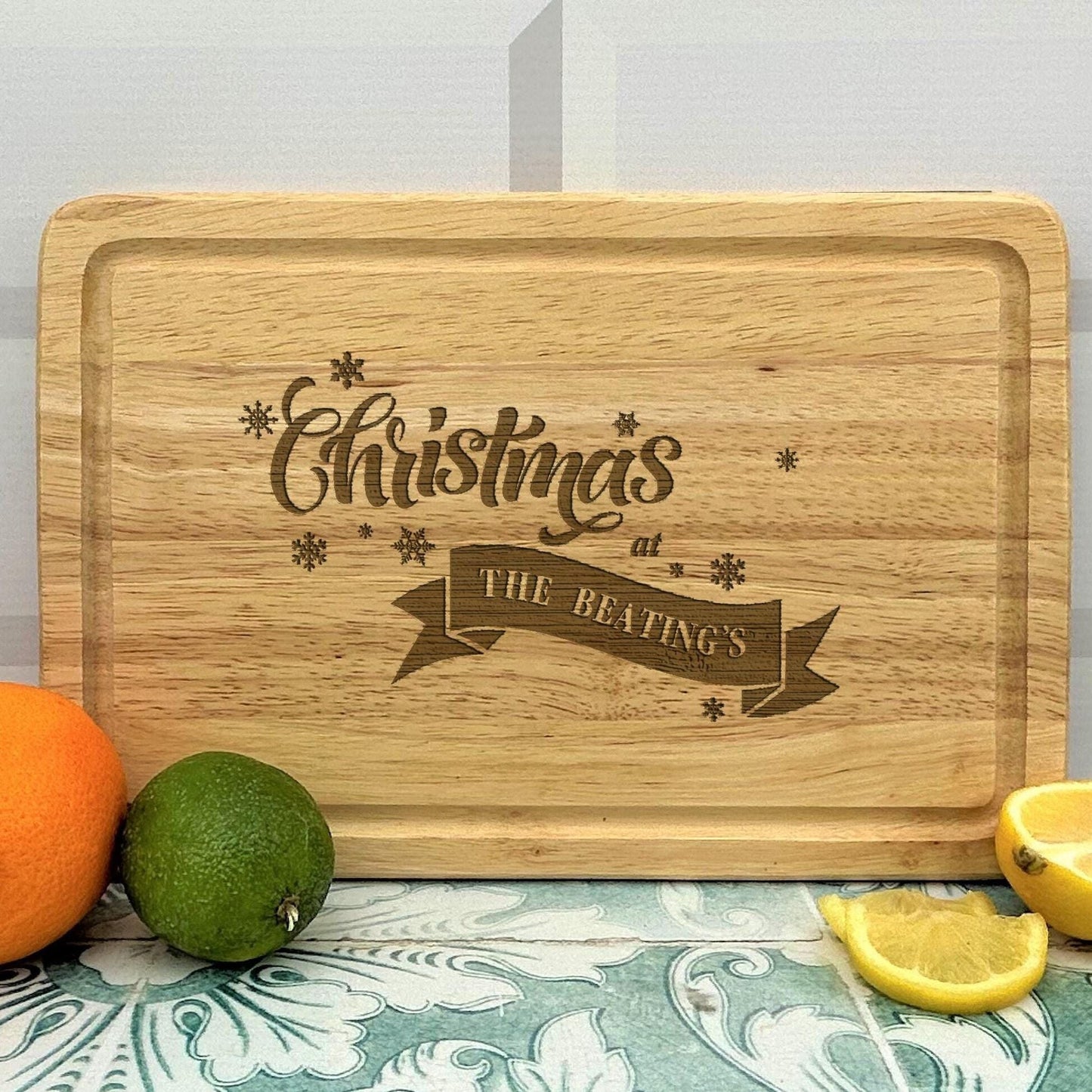 Christmas Placemat Chopping Board - Personalised Family Gift