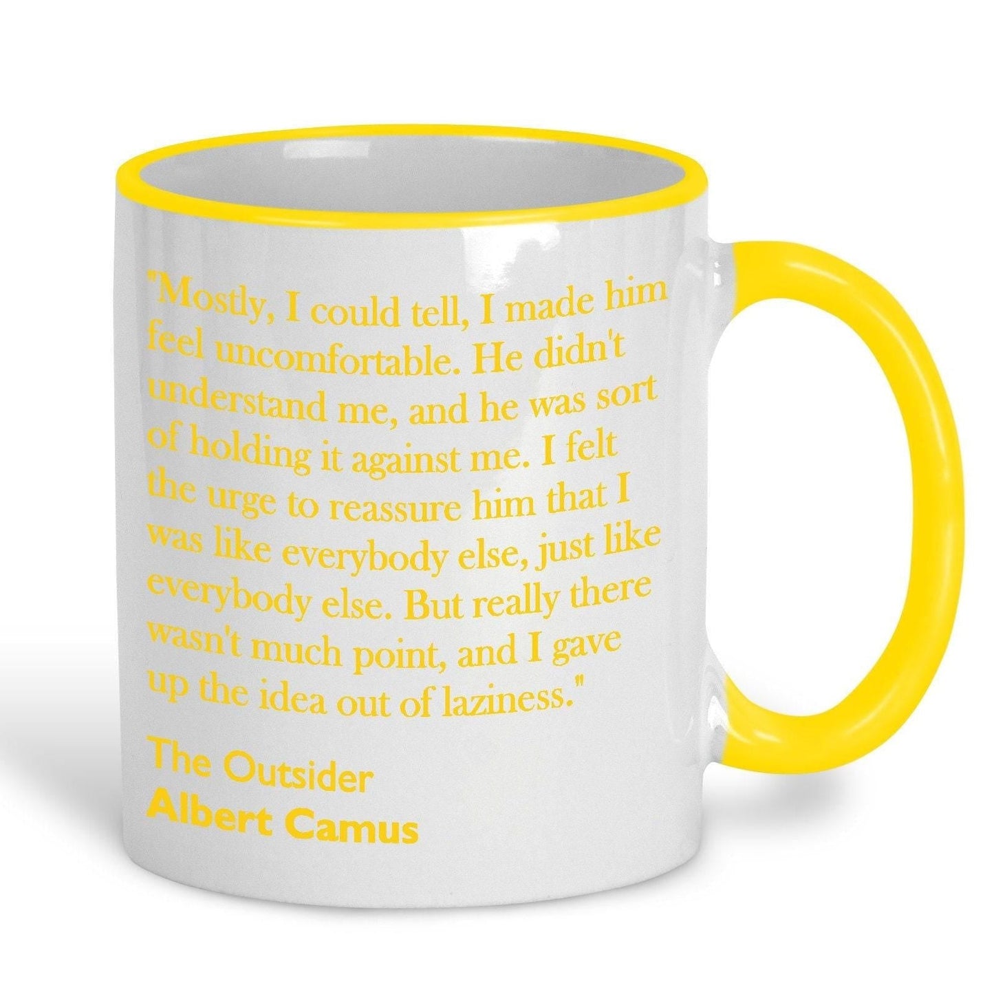 Albert Camus The Outsider Literary Quote Mug