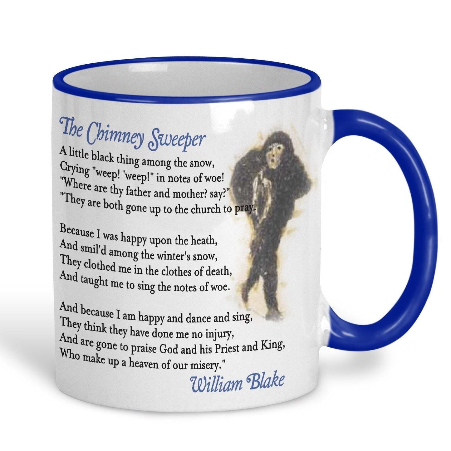 William Blake The Chimney Sweeper Poetry Quote Mug