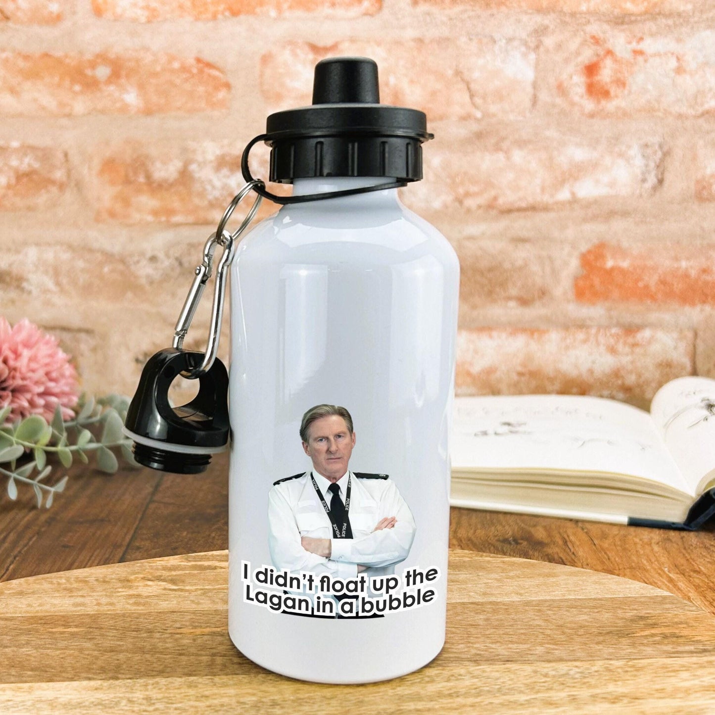 Line of Duty Ted Hastings Up The Lagan In A Bubble - Personalised Water Bottle