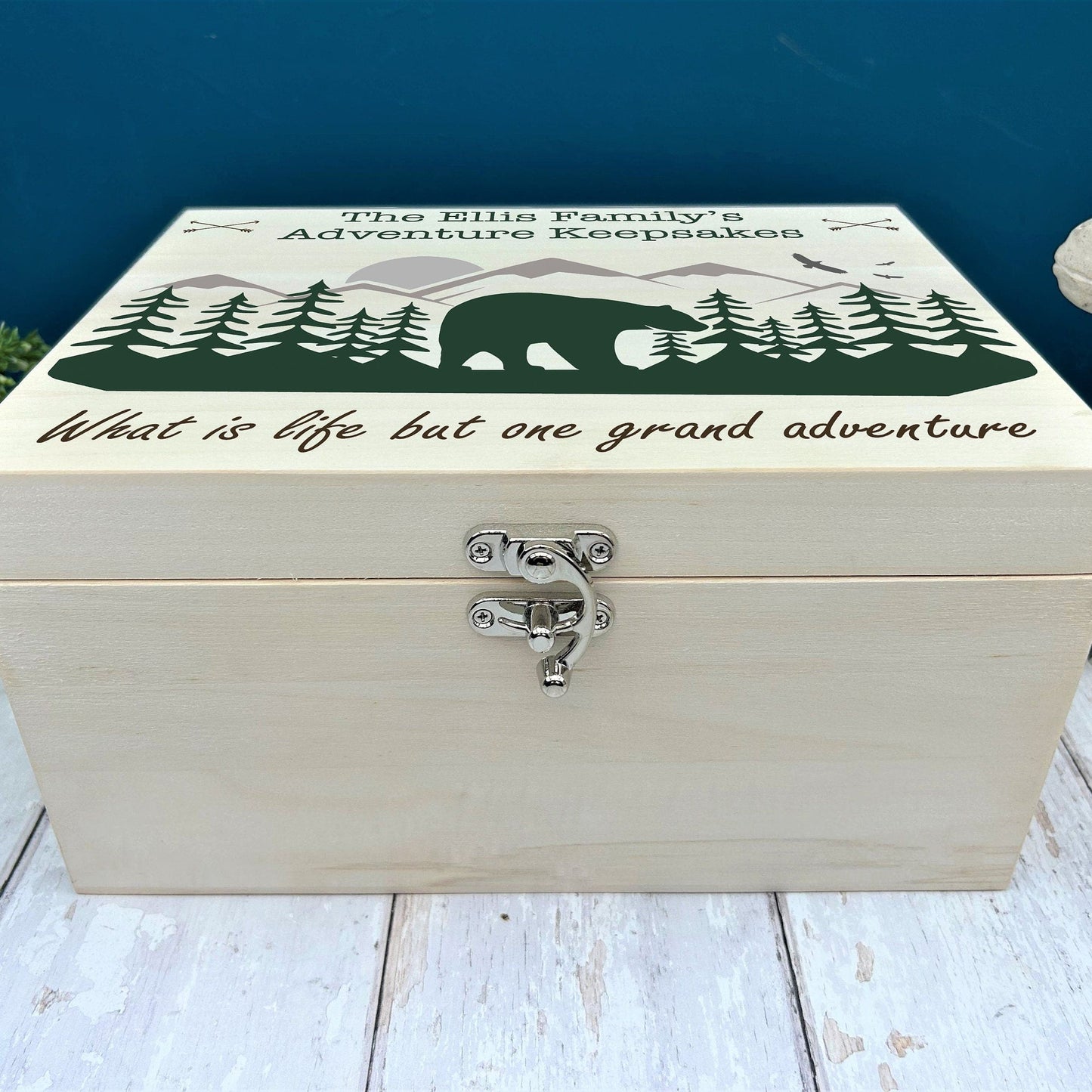 Travel Memory Box - Keepsake Store for Adventurers + Explorers Personalised Gift