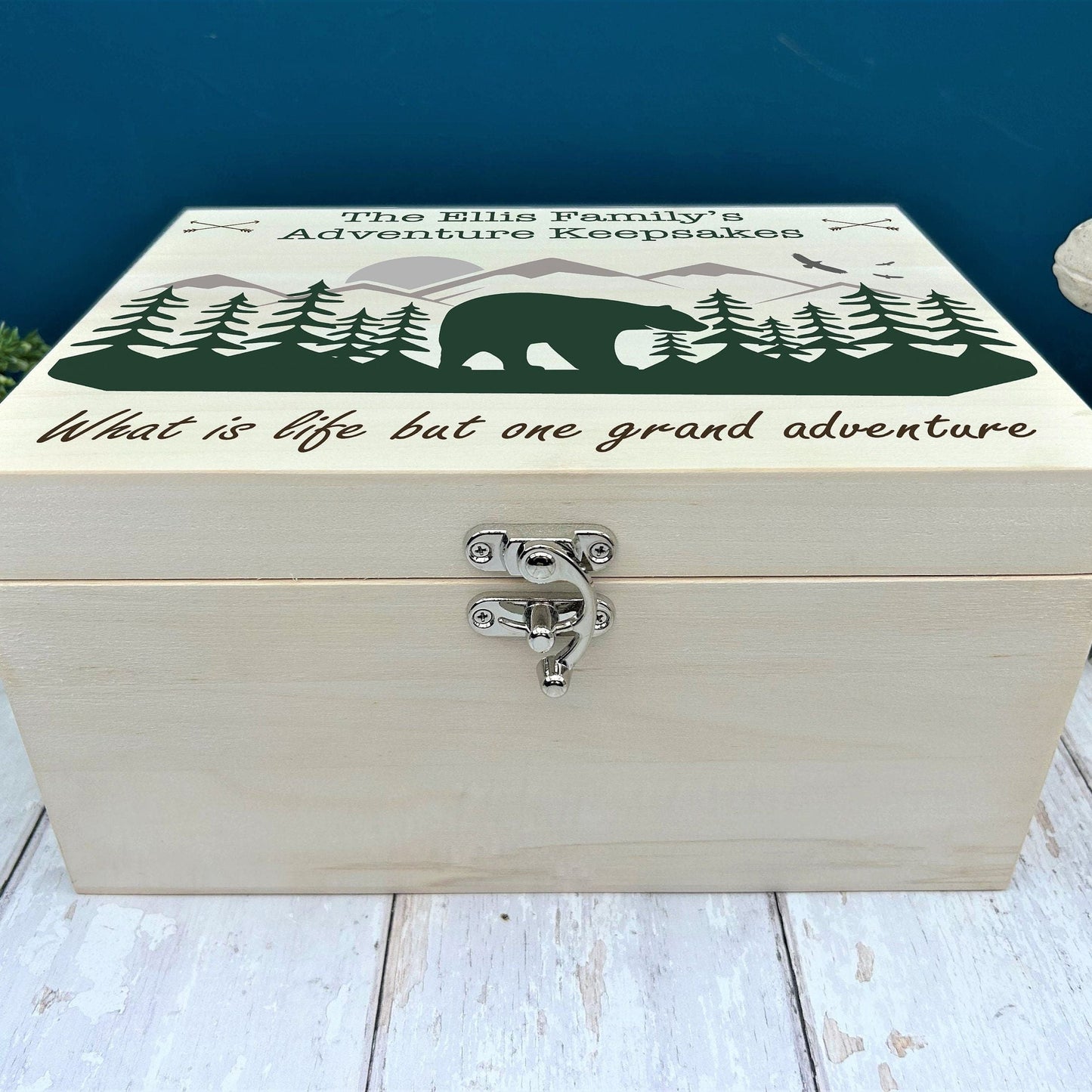 Travel Memory Box - Keepsake Store for Adventurers + Explorers Personalised Gift