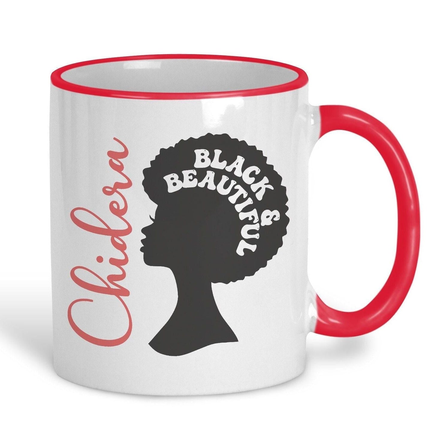 Black & Beautiful Afro Hair Personalised Ceramic Mug