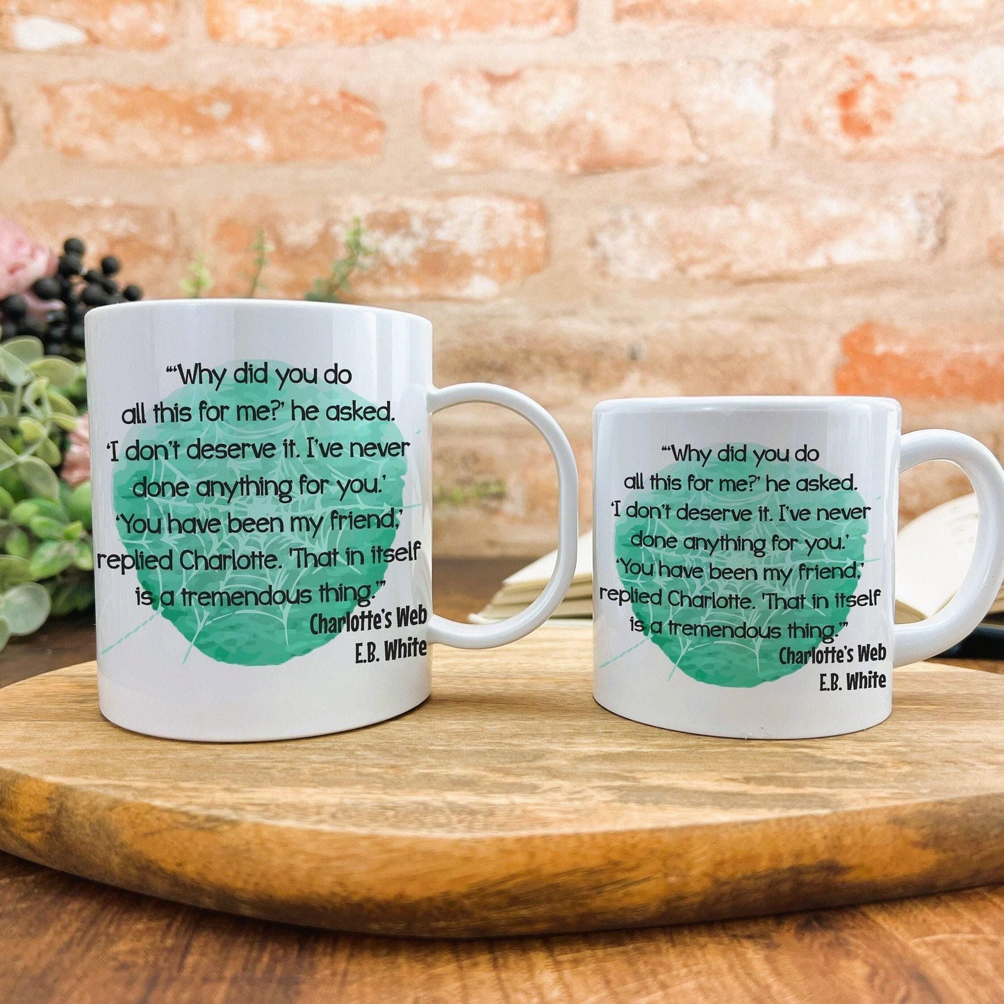 Charlotte's Web My Friend Children's Book Quote Literature Personalised Gift Mug Polymer First Unbreakable