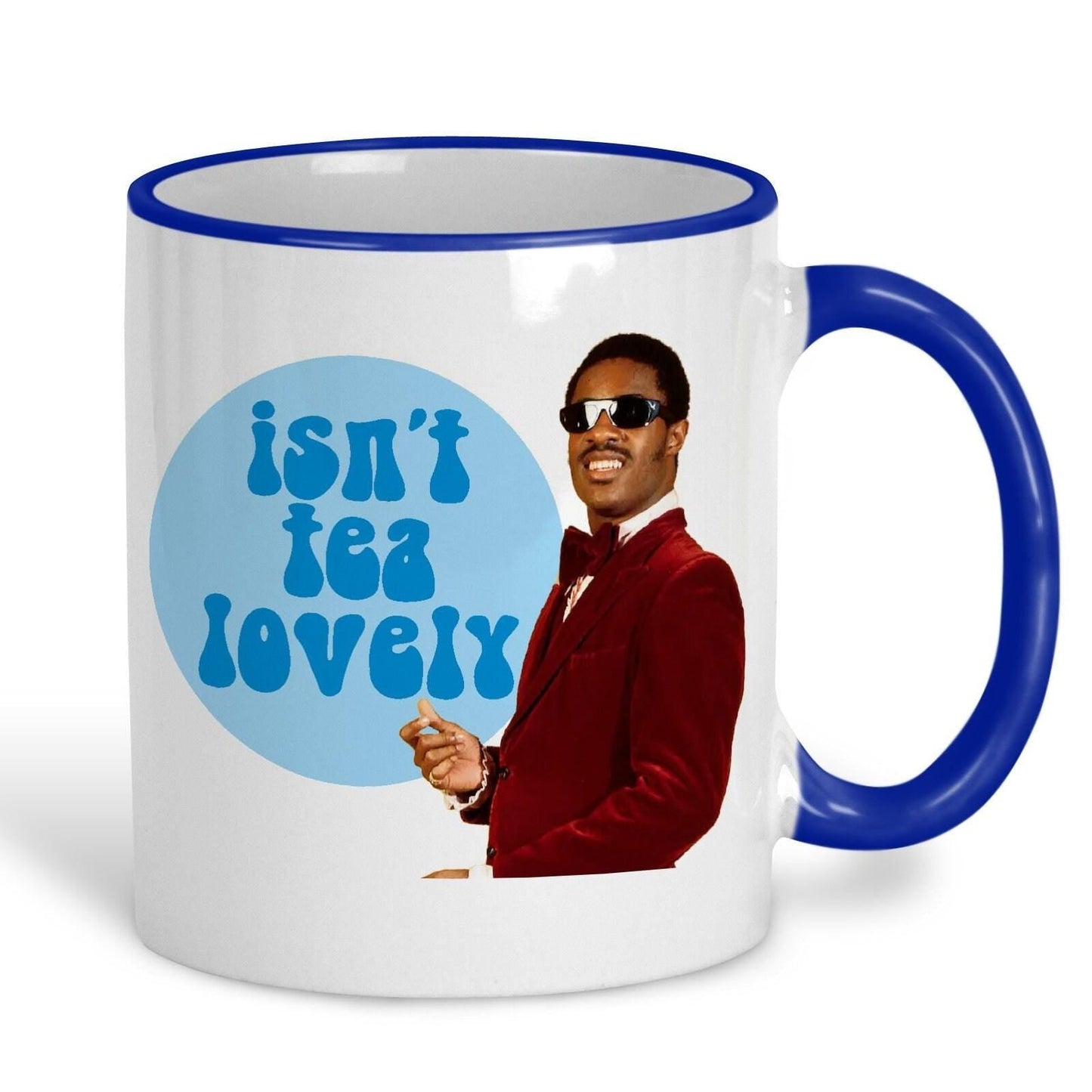 Stevie Wonder Isn't Tea Lovely Pun Music Personalised Ceramic Mug