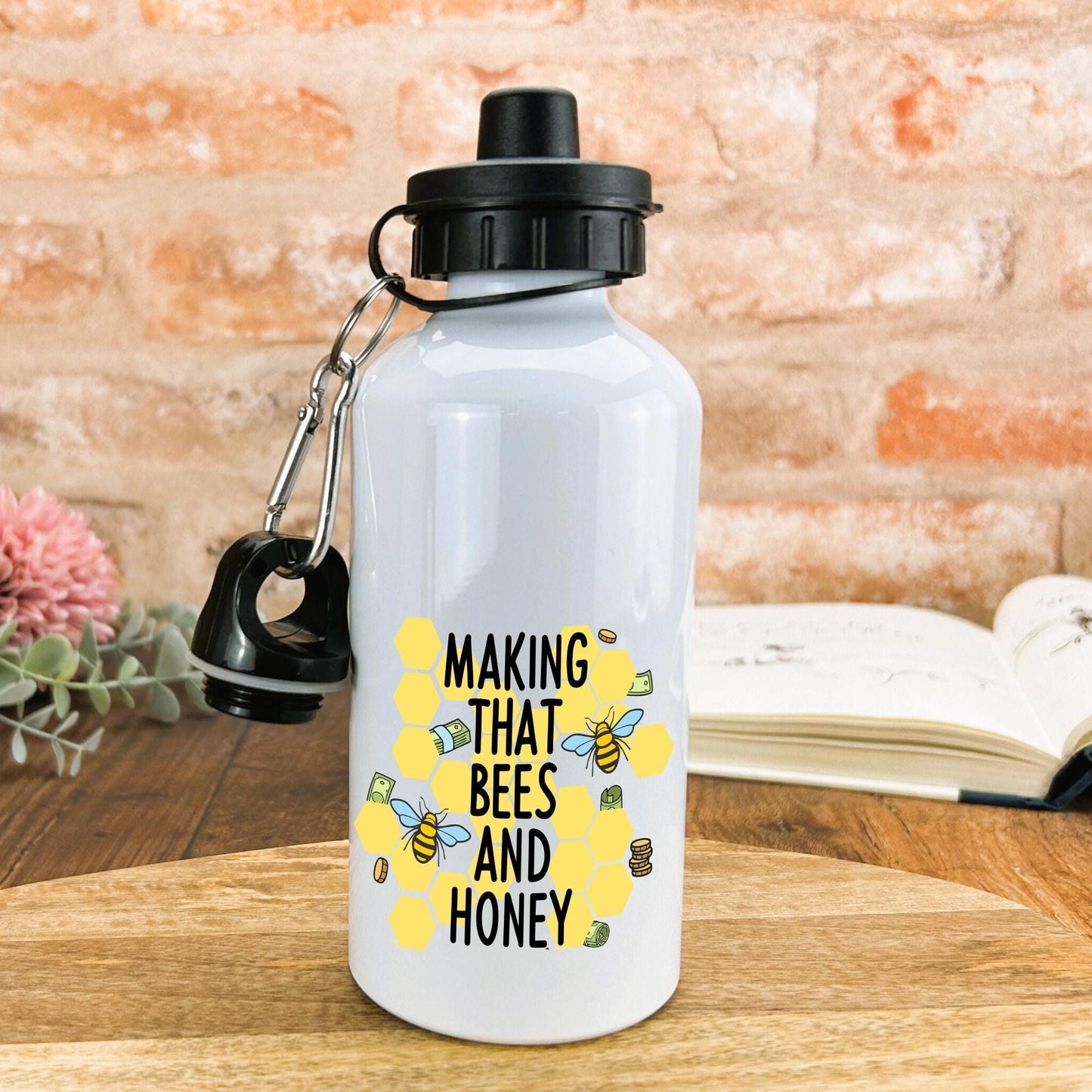 Making That Bees and Honey - Cockney Rhyming Slang Dialect - Personalised Water Bottle