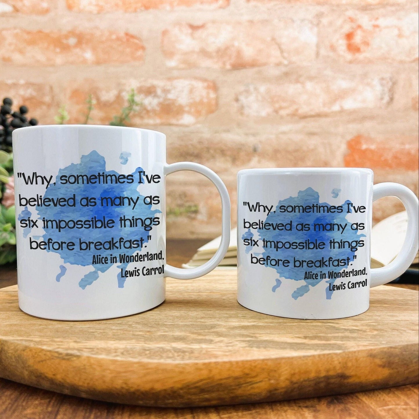 Alice in Wonderland Children's Book Quote Literature Mug | Personalised | Gift | Plastic | Unbreakable | Toddler | Children
