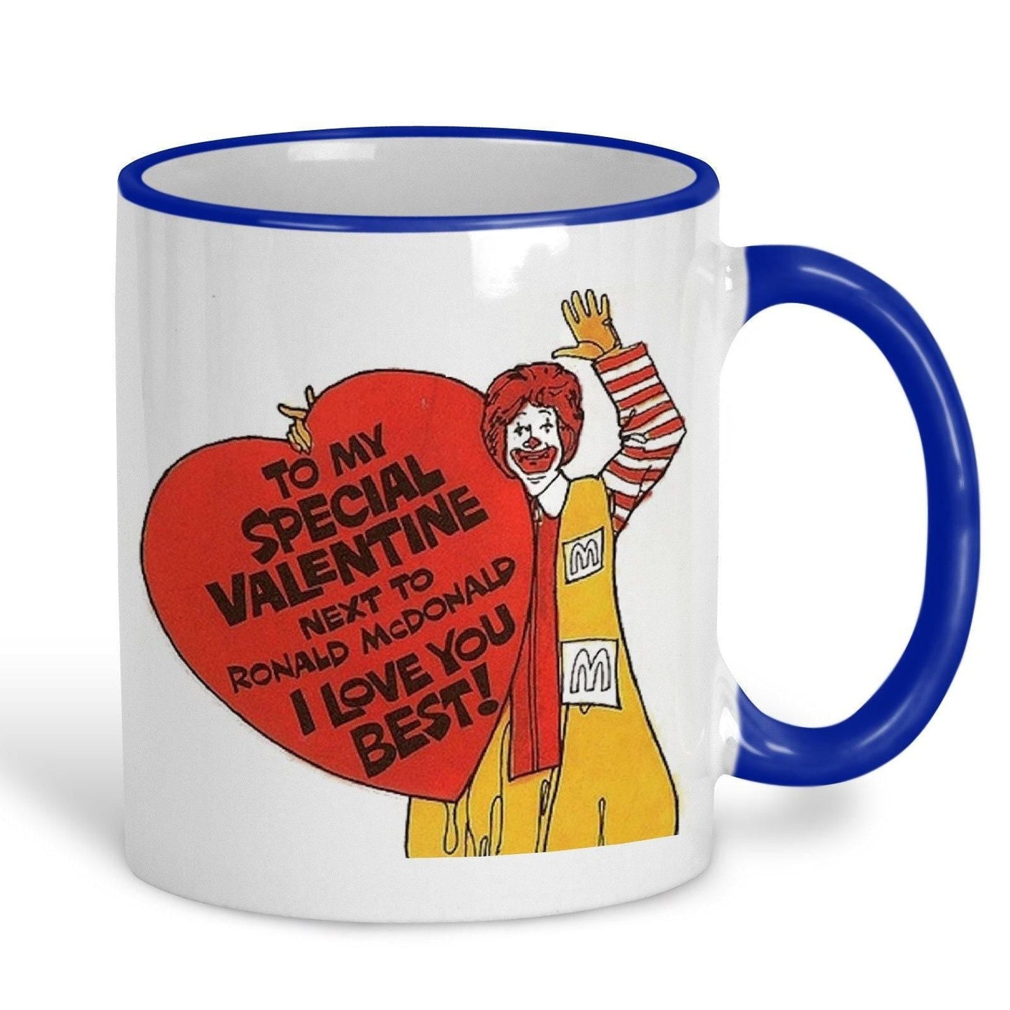 Ronald McDonalds Retro Valentine's Day Personalised Ceramic Mug