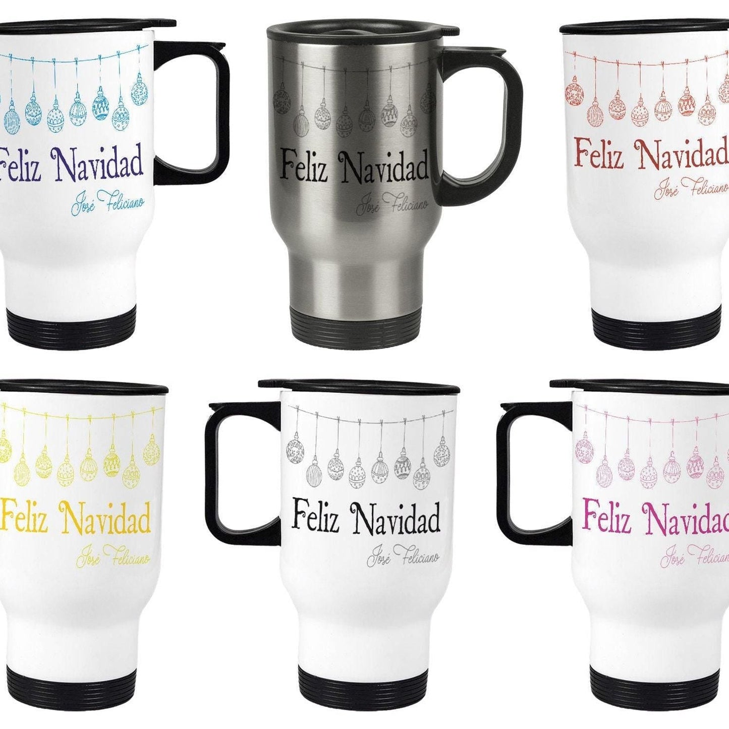 Feliz Navidad Jose Feliciano Christmas Song Lyrics Travel Mug