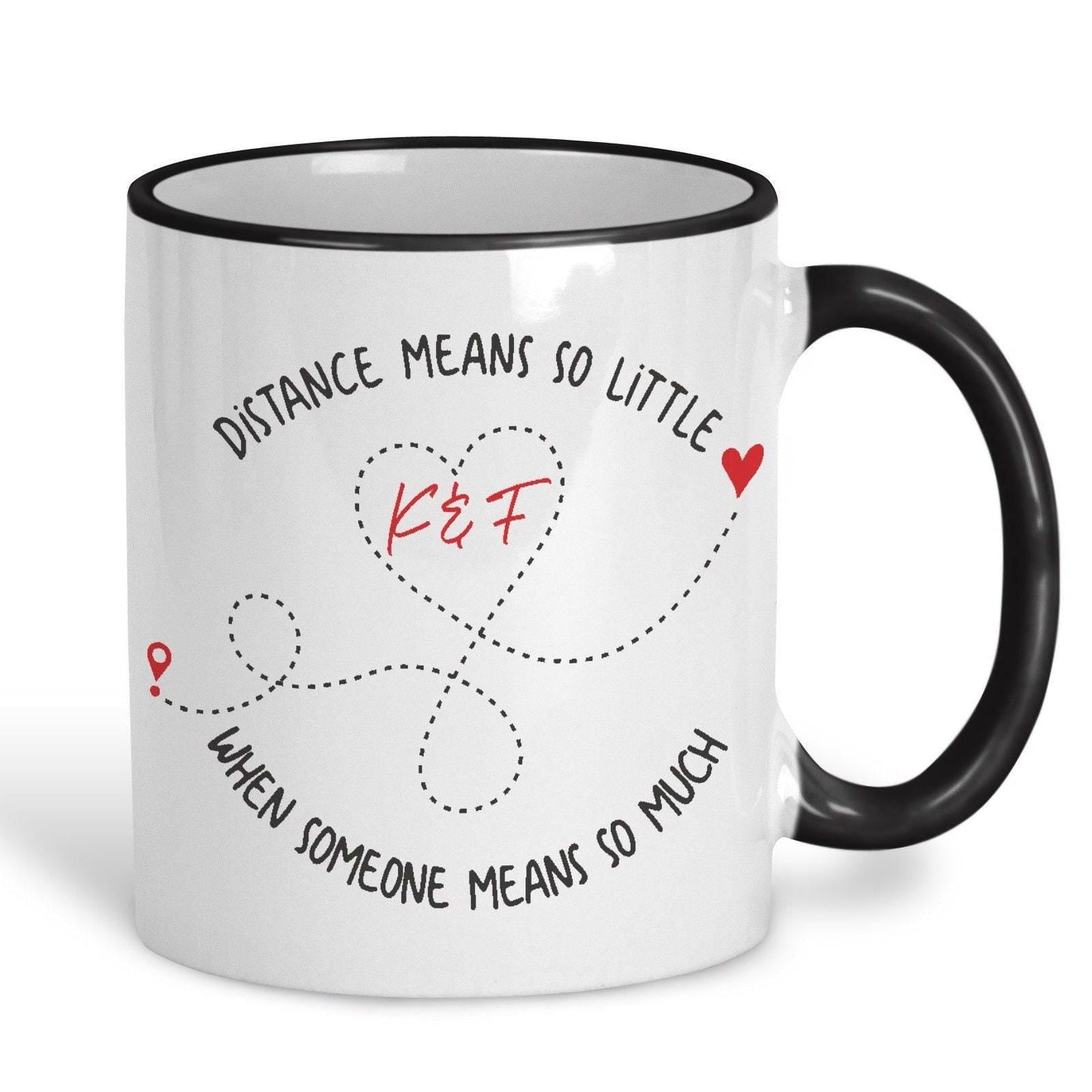 Distance Means So Little Long Distance Personalised Mug