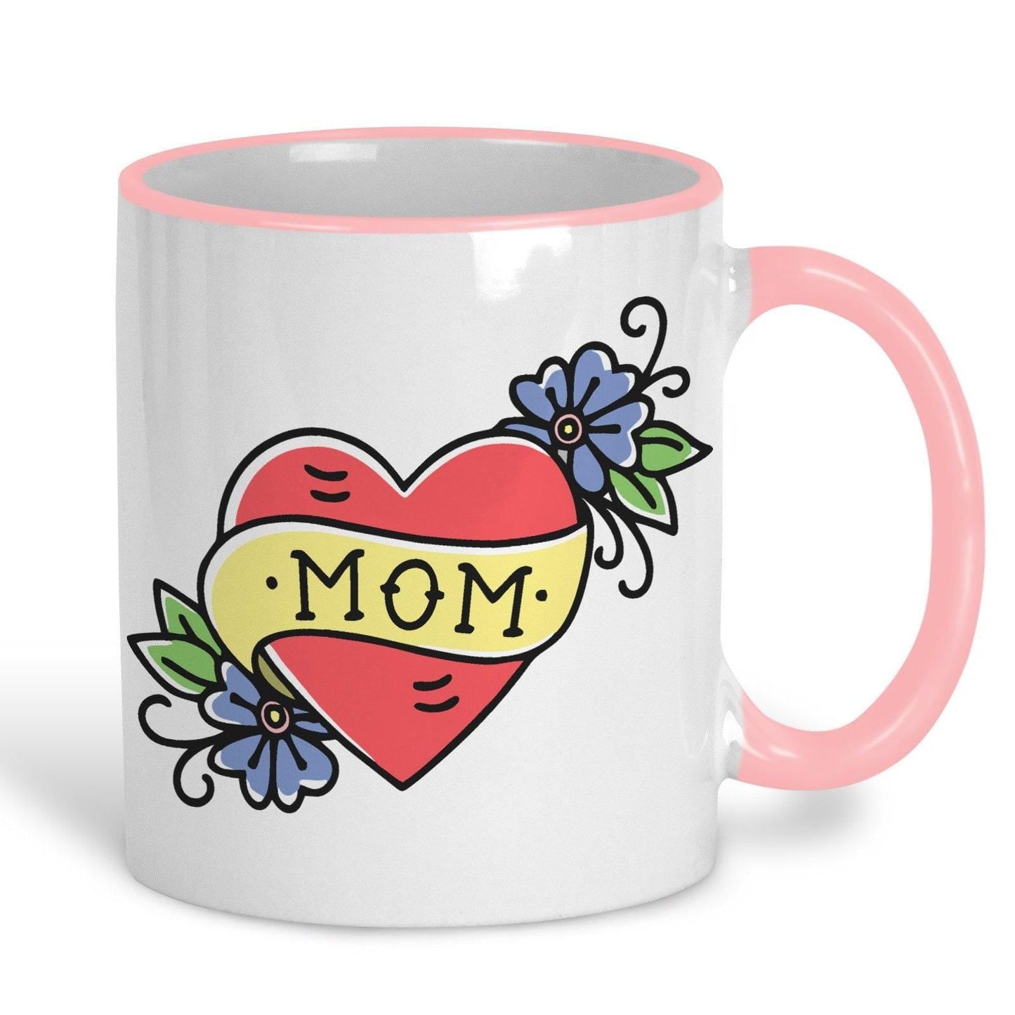 Mom American Traditional Style Tattoo Personalised Ceramic Mug