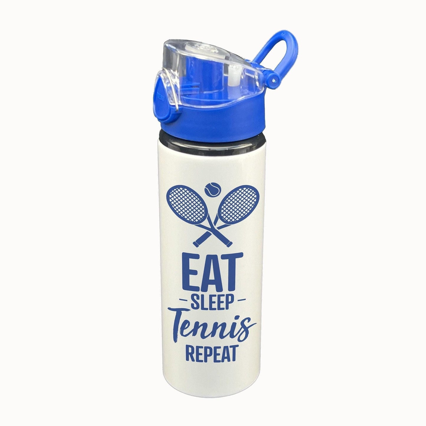 Eat Sleep Tennis Repeat Exercise Training Gift Hydration Gym Fitness Flip Cap Water Bottle