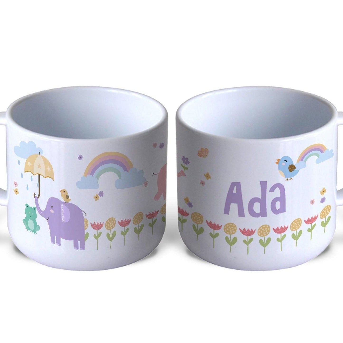 Cute Elephant Children's Personalised Mug Unbreakable Kids Toddler Child Safe