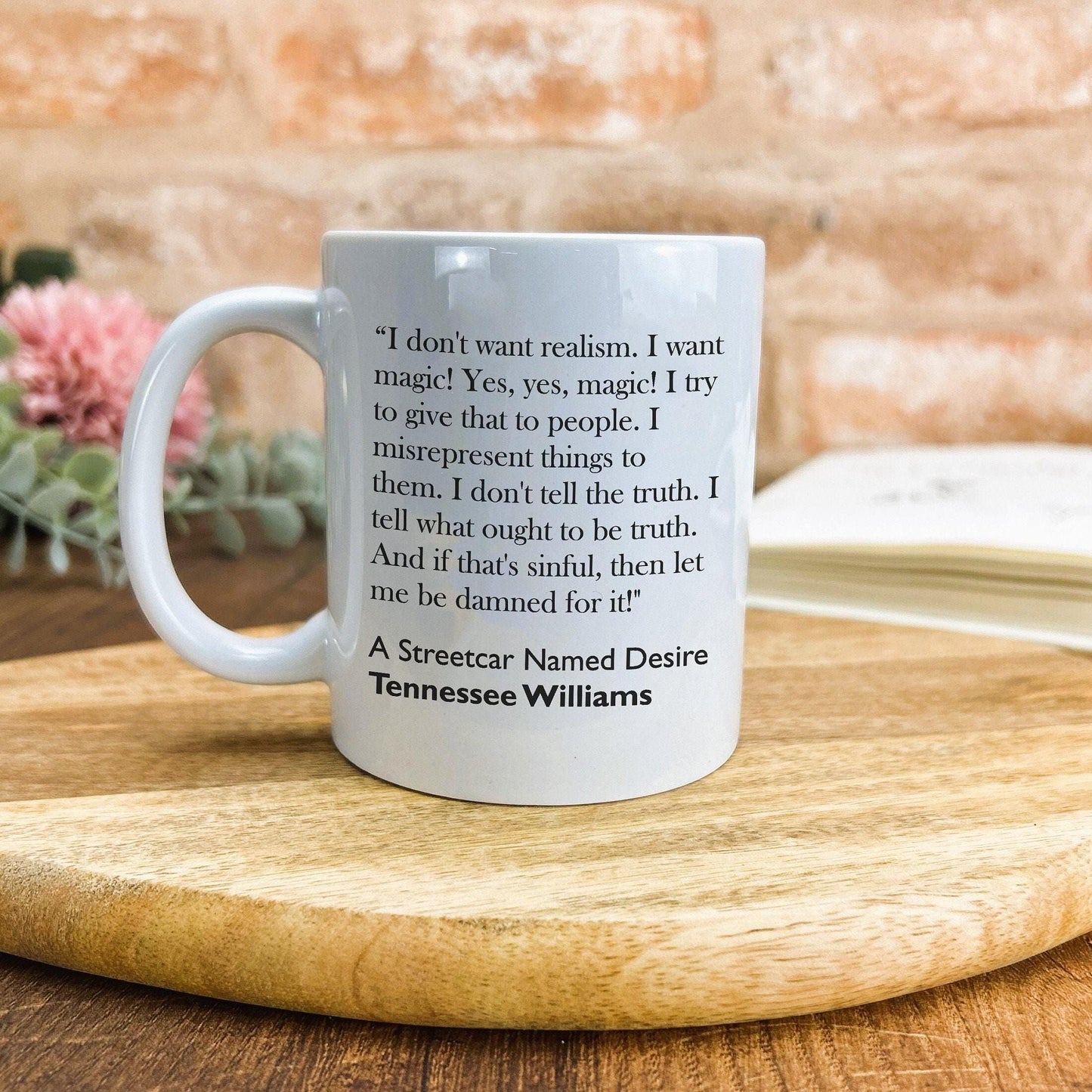 Tennessee Williams Streetcar Named Desire Literary Quote Mug