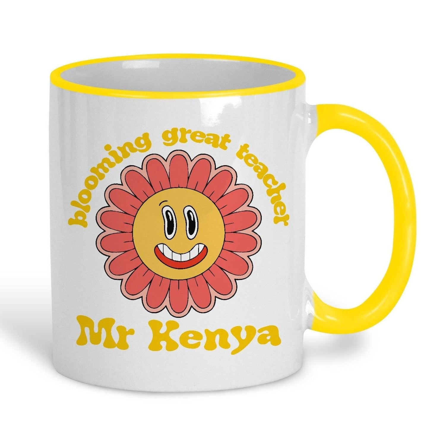 Blooming Great Teacher Flower Personalised Ceramic Mug