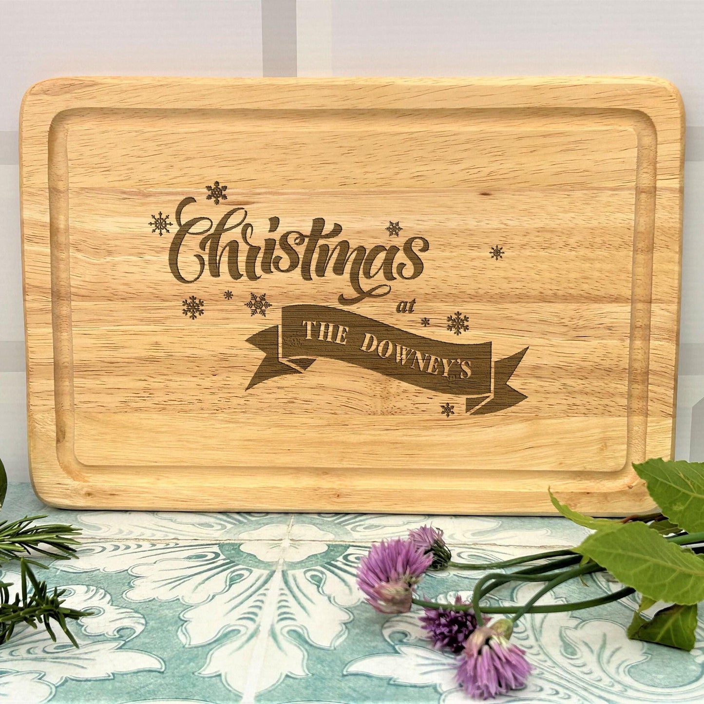 Christmas Placemat Chopping Board - Personalised Family Gift