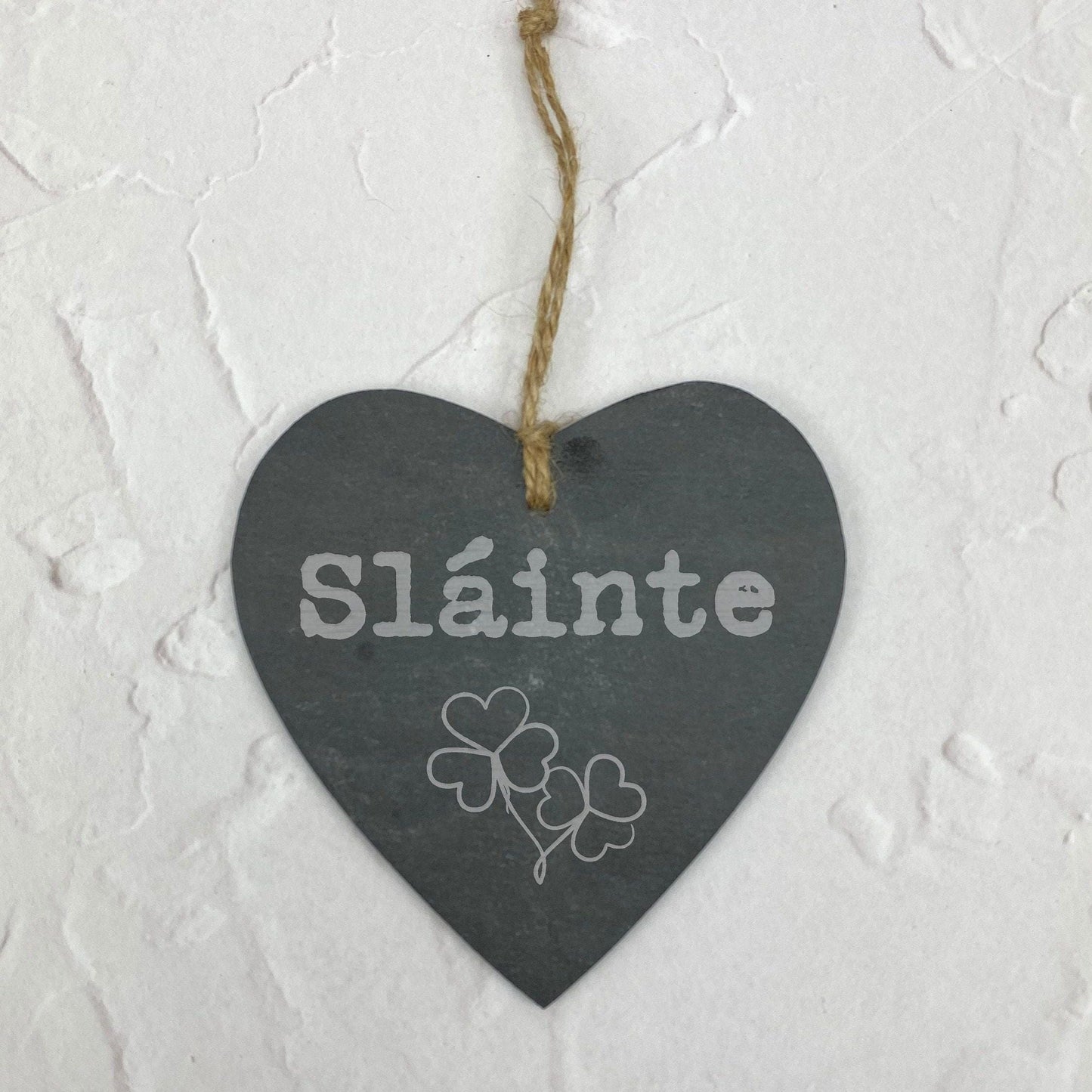 Sláinte - Northern Ireland Dialect - Slate Heart Plaque
