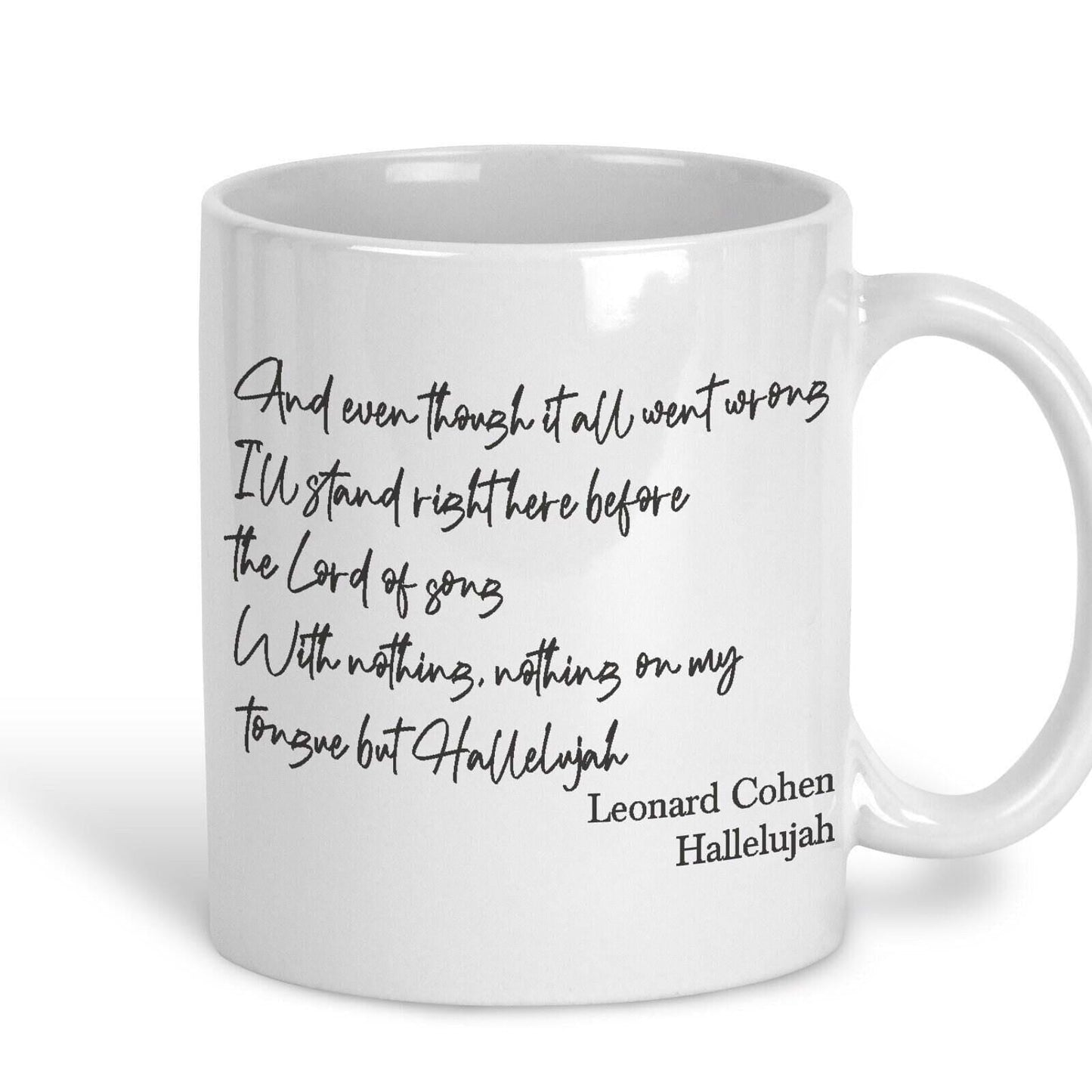 Leonard Cohen Hallelujah Mug