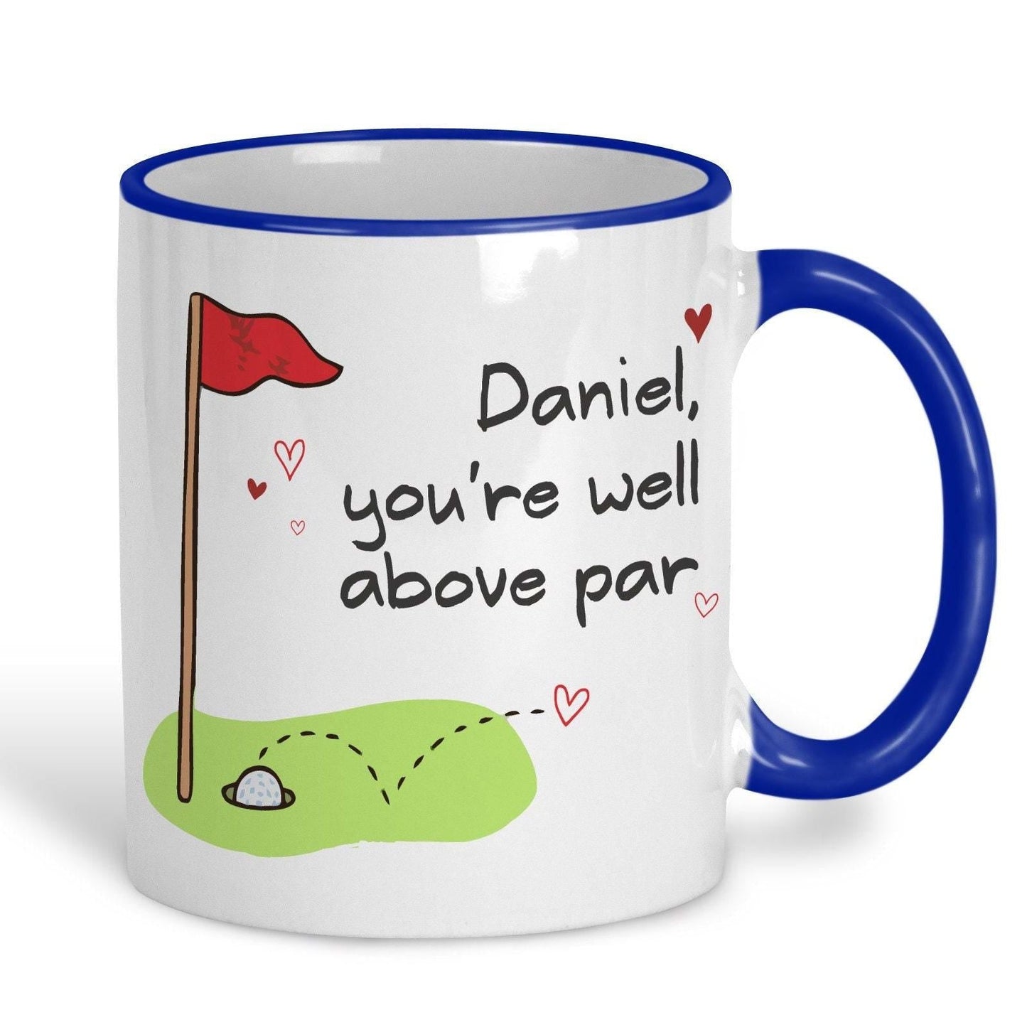 You're Well Above Par Love Golfer Personalised Ceramic Mug