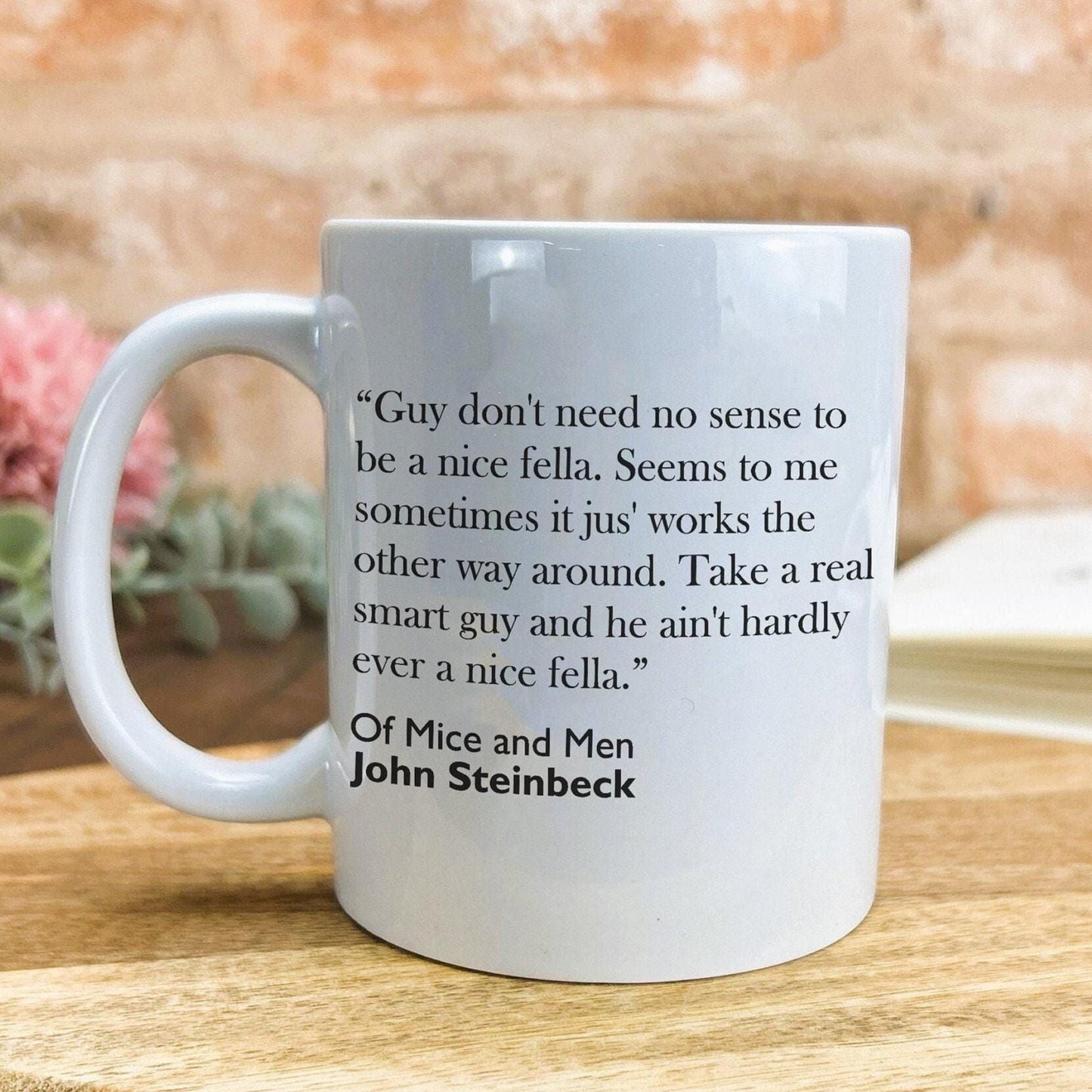 John Steinbeck Of Mice And Men Book Quote Personalised Ceramic Mug