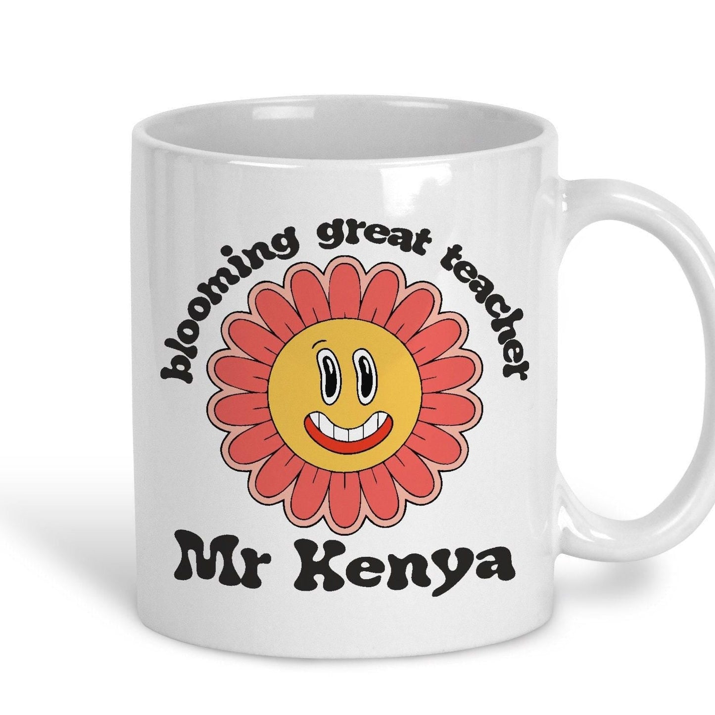Blooming Great Teacher Flower Personalised Ceramic Mug