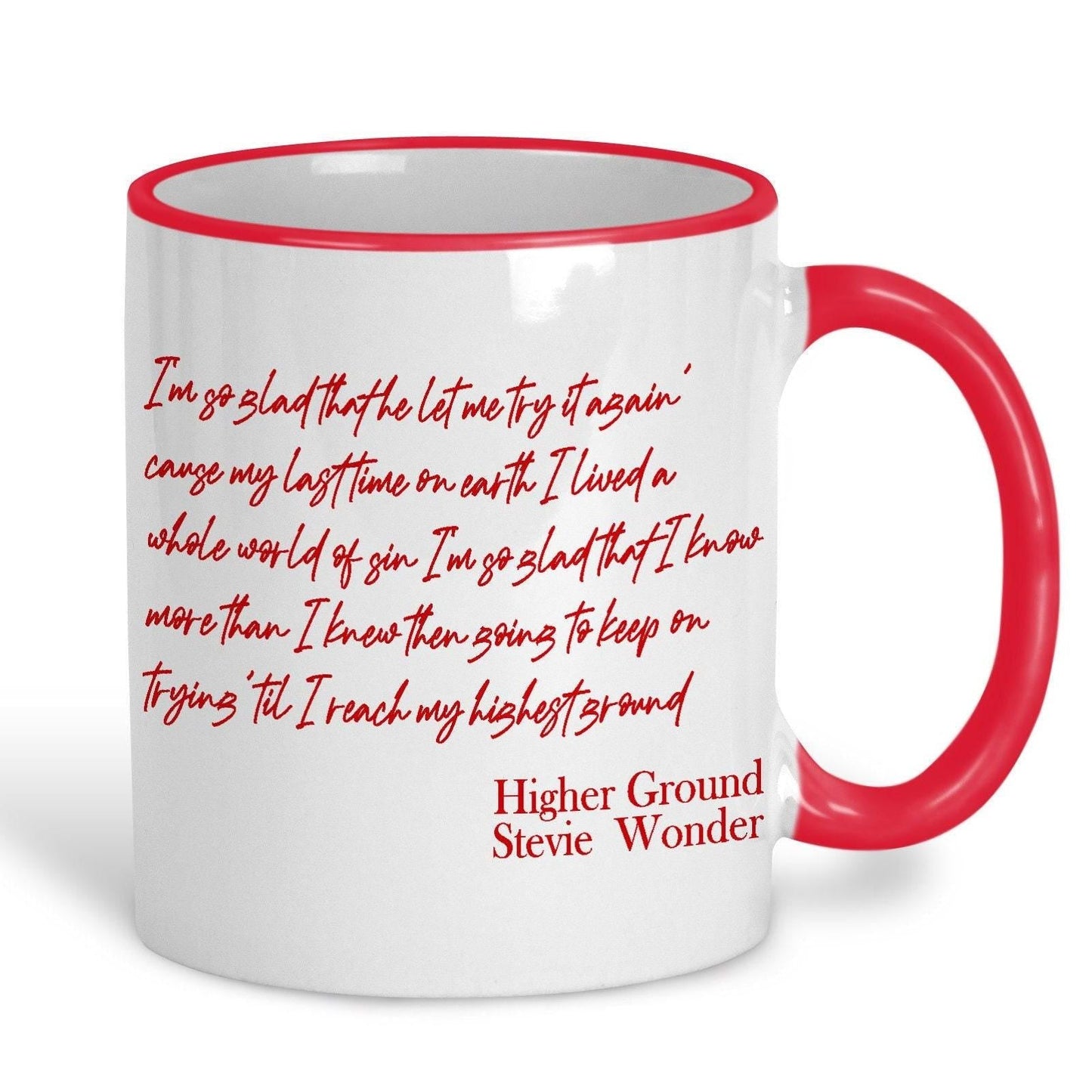 Stevie Wonder Higher Ground Music Lyrics Mug