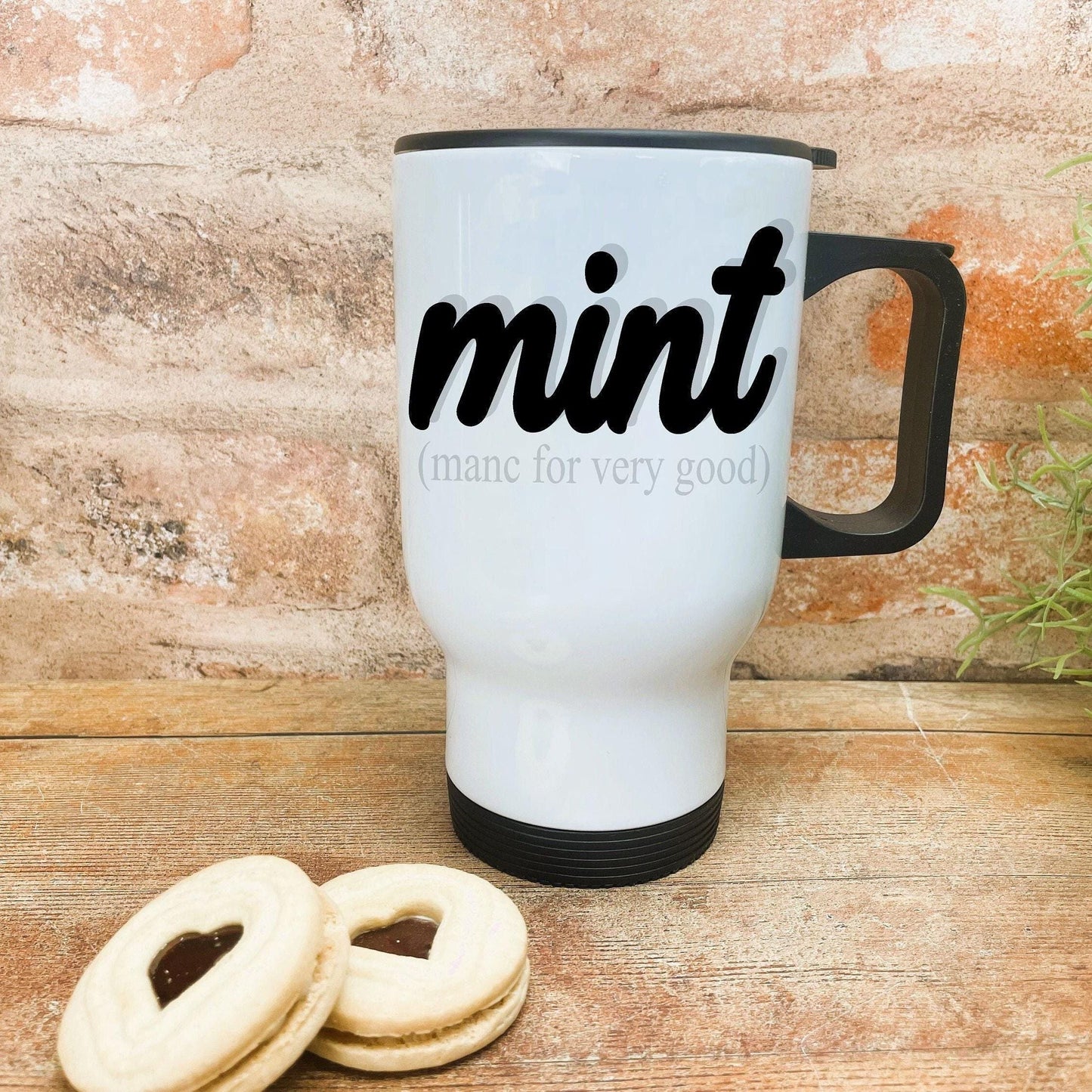 Mint Mancunian Quote - Personalised Travel Mug
