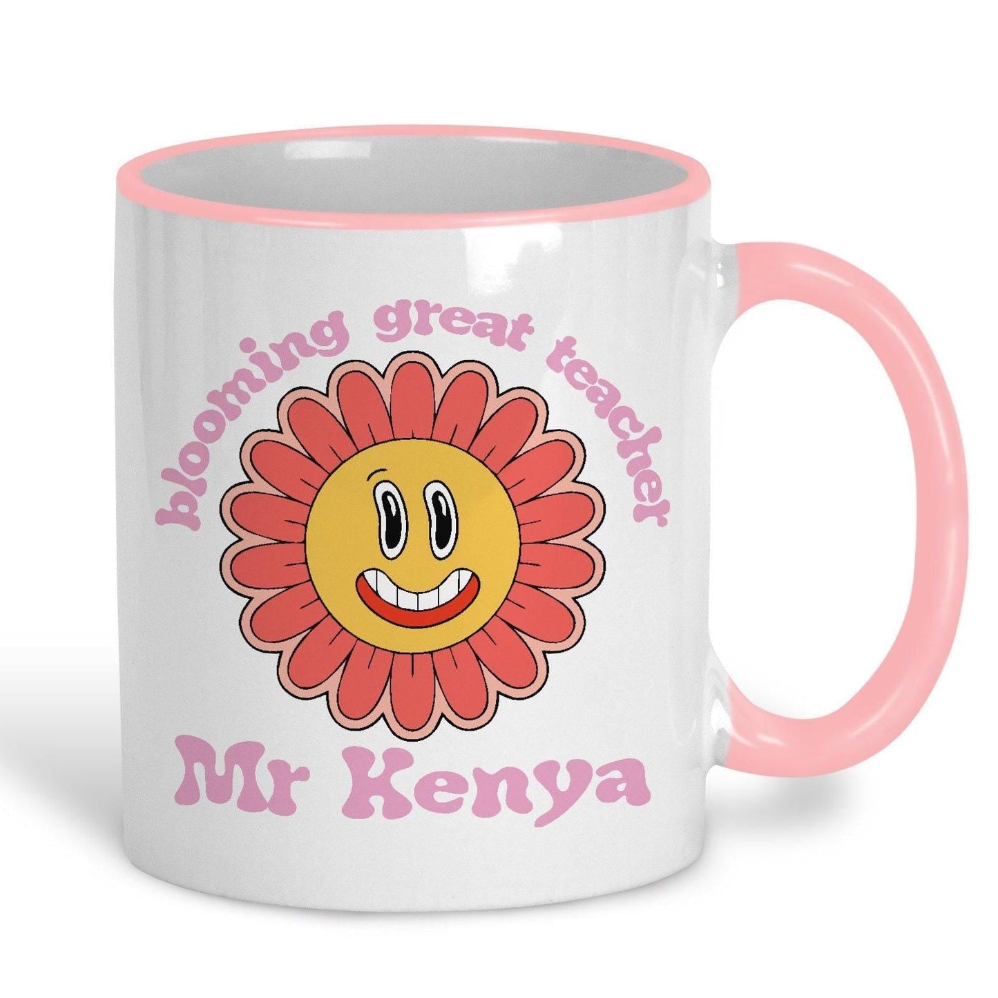 Blooming Great Teacher Flower Personalised Ceramic Mug