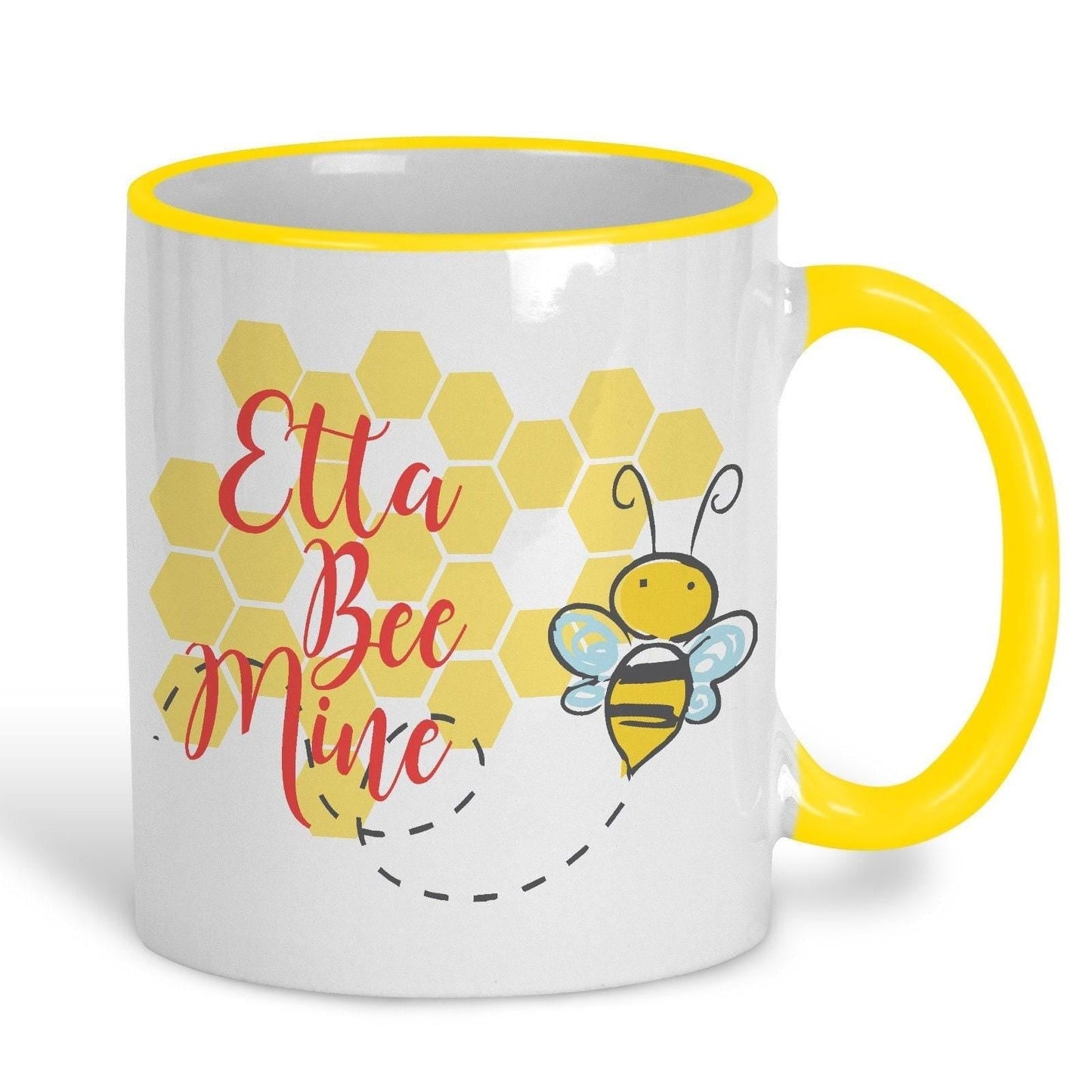 Bee Mine Honeycomb Personalised Valentine's Day Ceramic Mug
