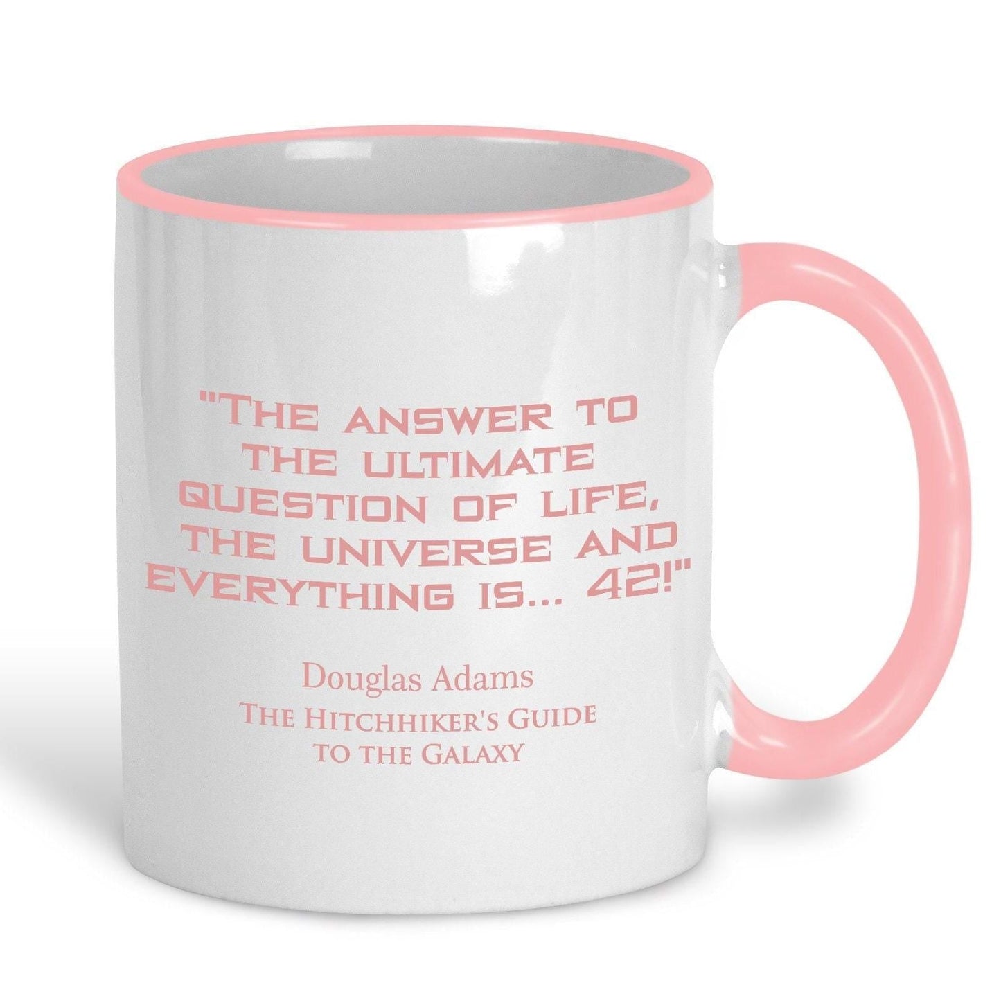 Hitchhiker's Guide to the Galaxy Douglas Adams Book Quote "Everything is 42" Classic Literature Mug
