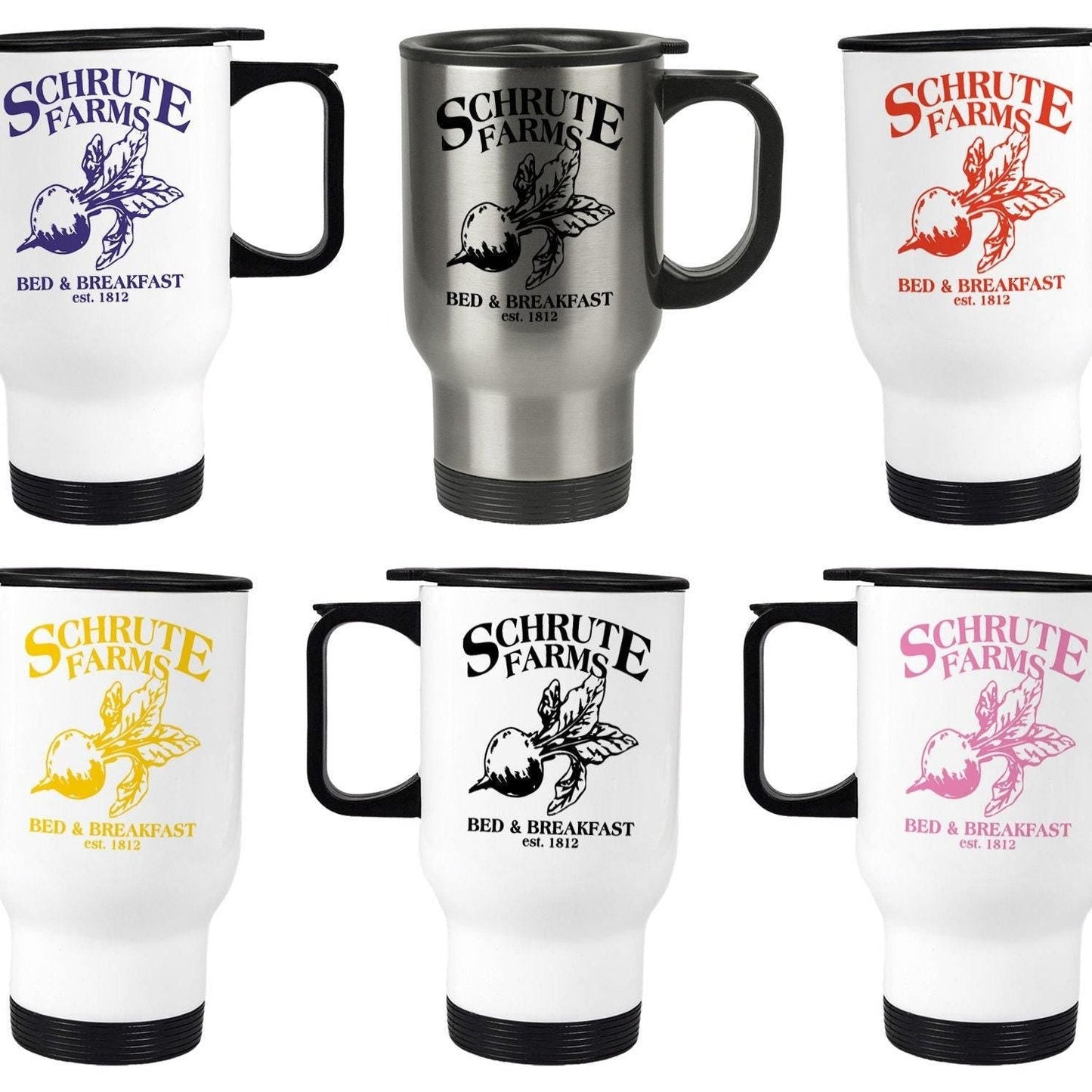 Schrute Farms Beet Beetroot Dwight The Office TV Show Travel Mug