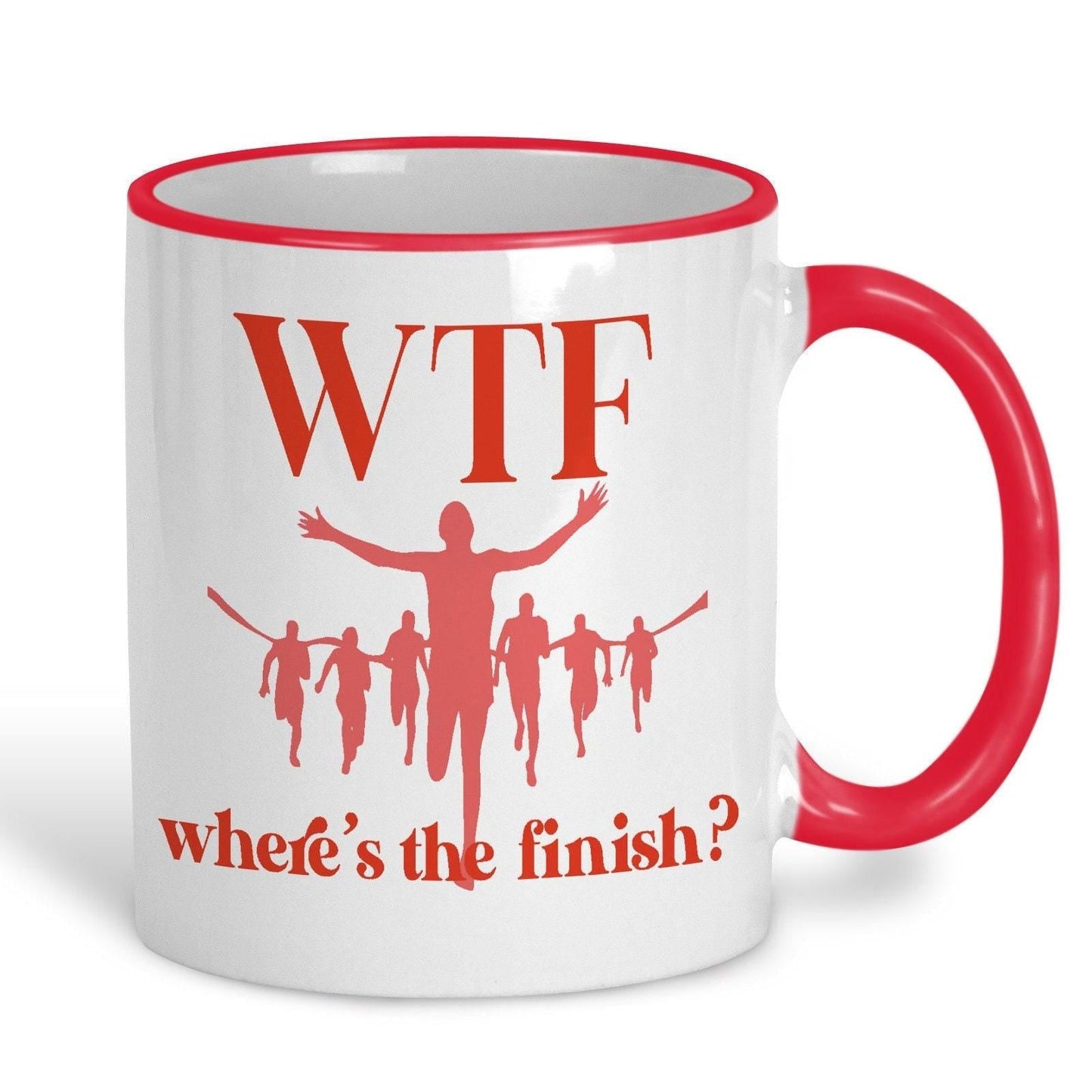 WTF Where's The Finish? Runner Run Personalised Sport Mug