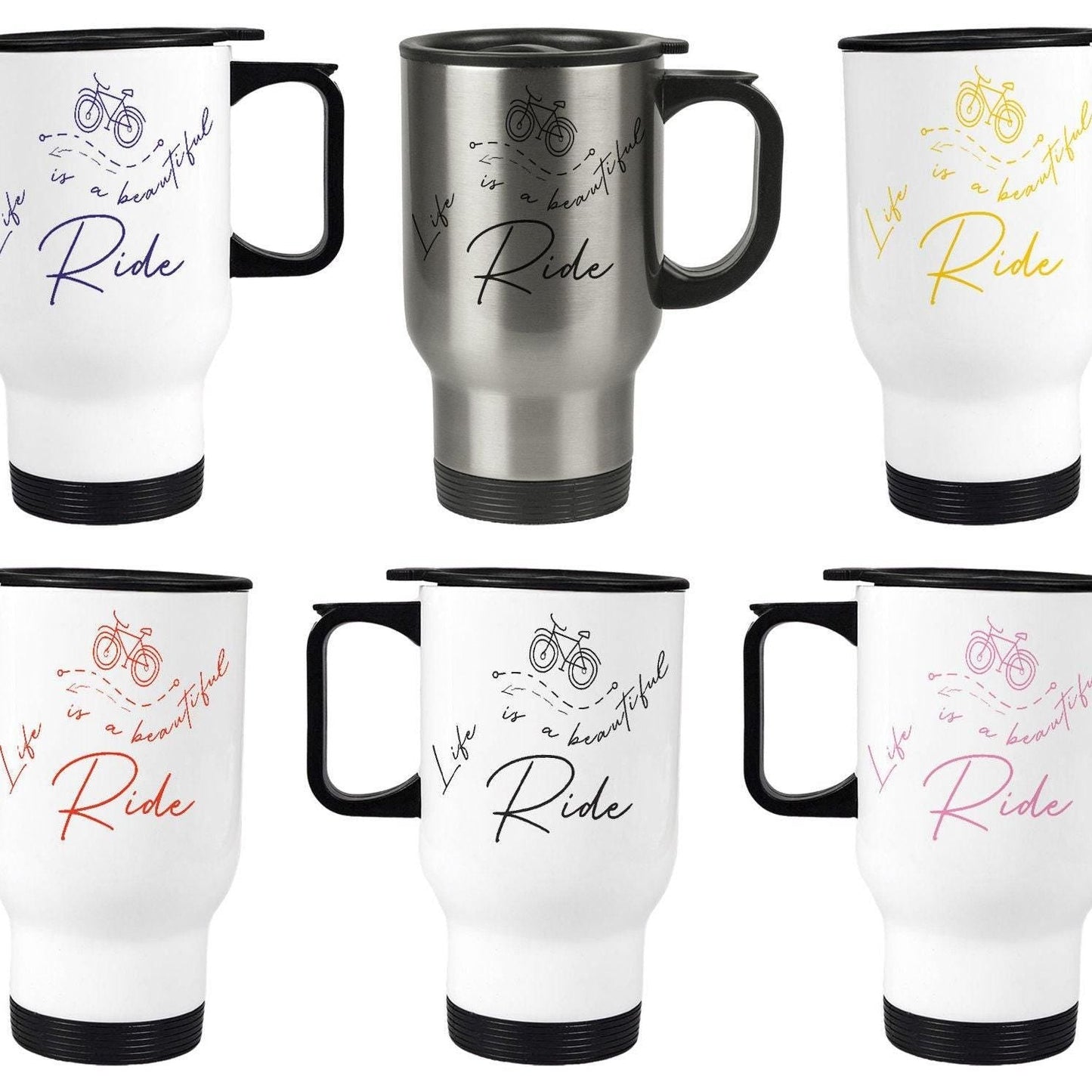 Life Is A Beautiful Ride Personalised Travel Mug