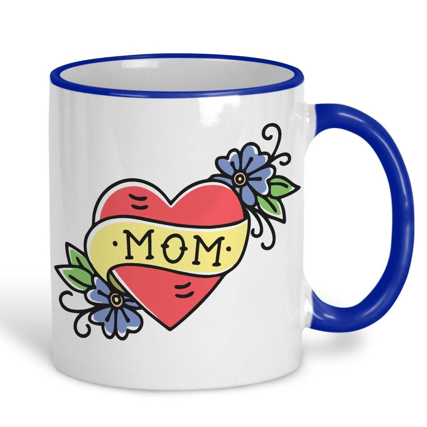 Mom American Traditional Style Tattoo Personalised Ceramic Mug
