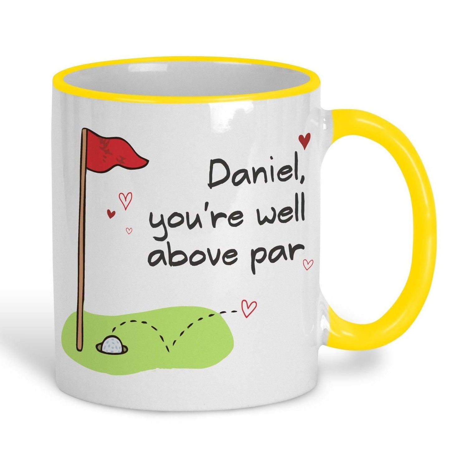 You're Well Above Par Love Golfer Personalised Ceramic Mug